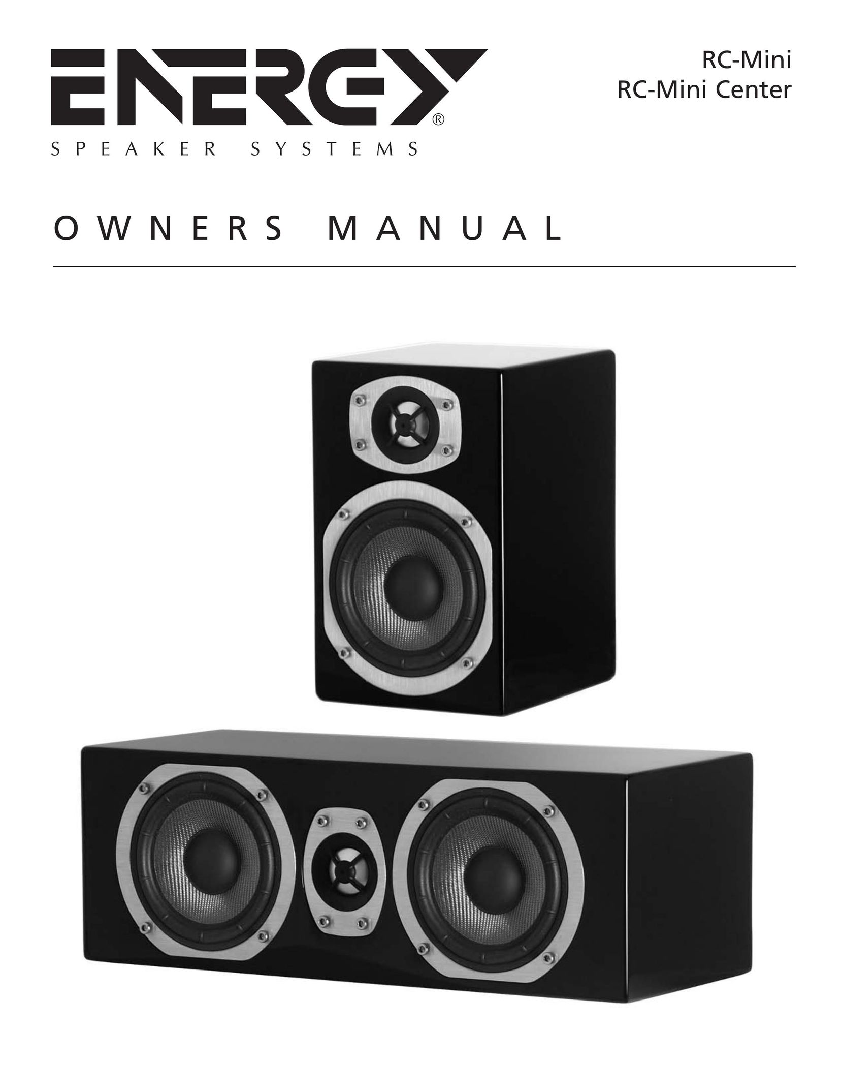 Energy Speaker Systems RC-Mini Speaker User Manual