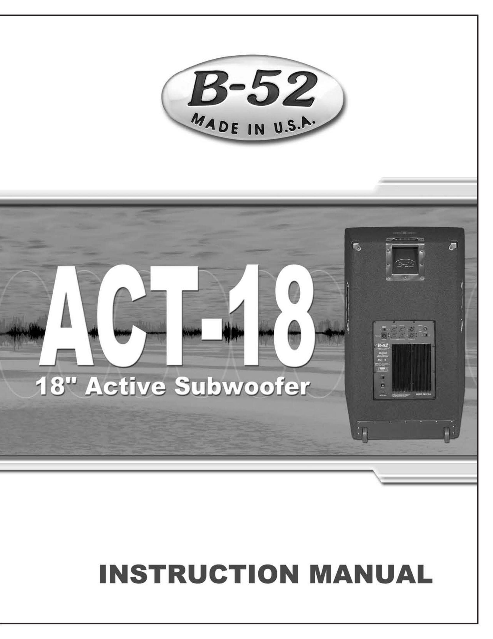 ETI Sound Systems, INC ACT18 Speaker User Manual