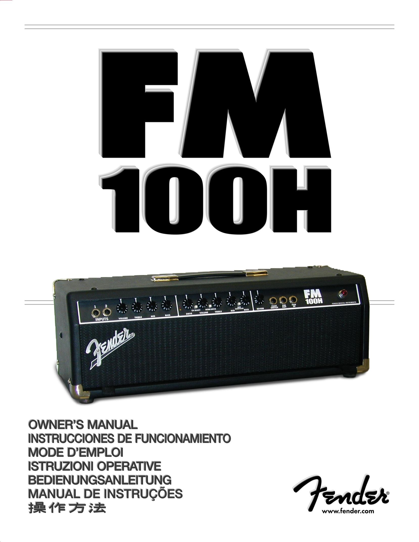 Fender 100H Speaker User Manual