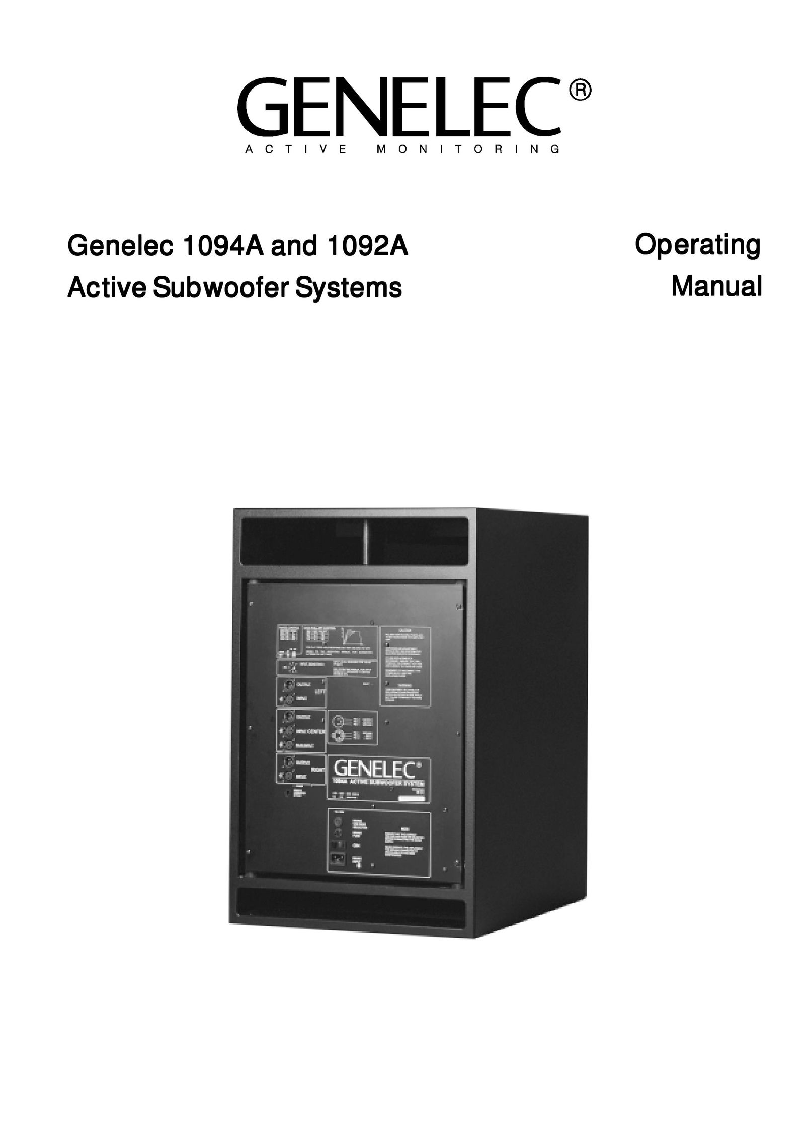 Genelec 1094A Speaker User Manual