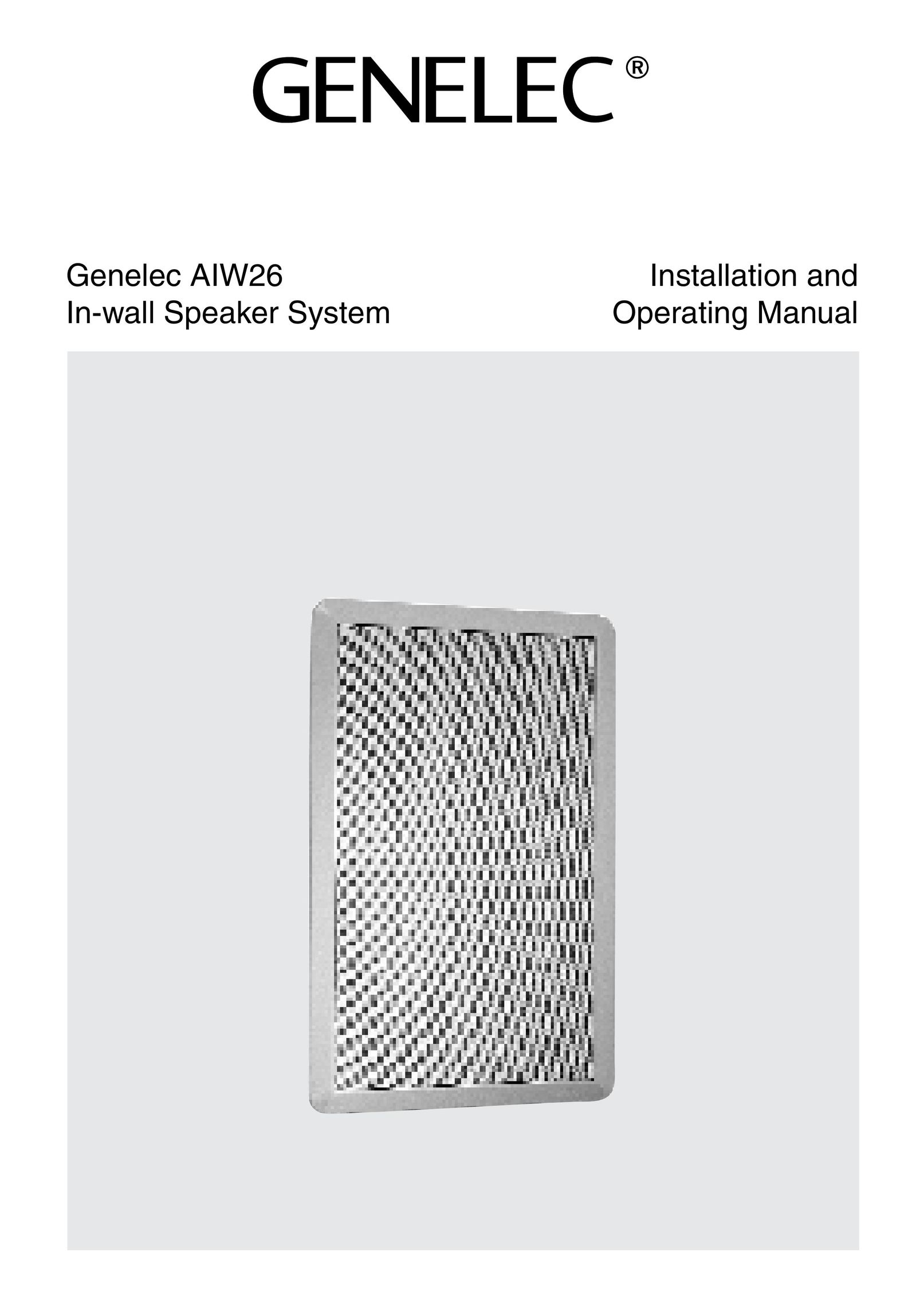 Genelec AIW26 Speaker User Manual
