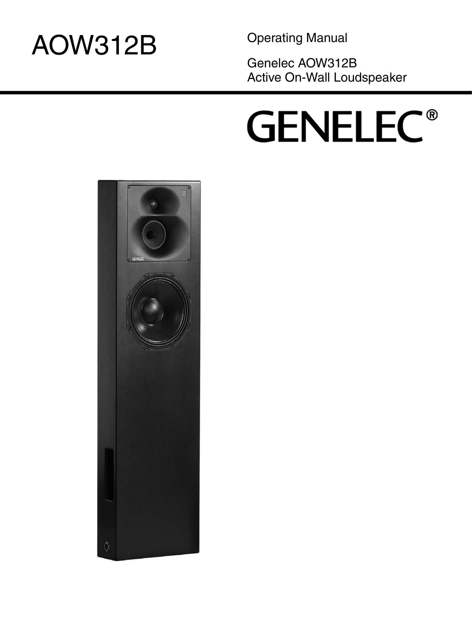Genelec AOW312B Speaker User Manual