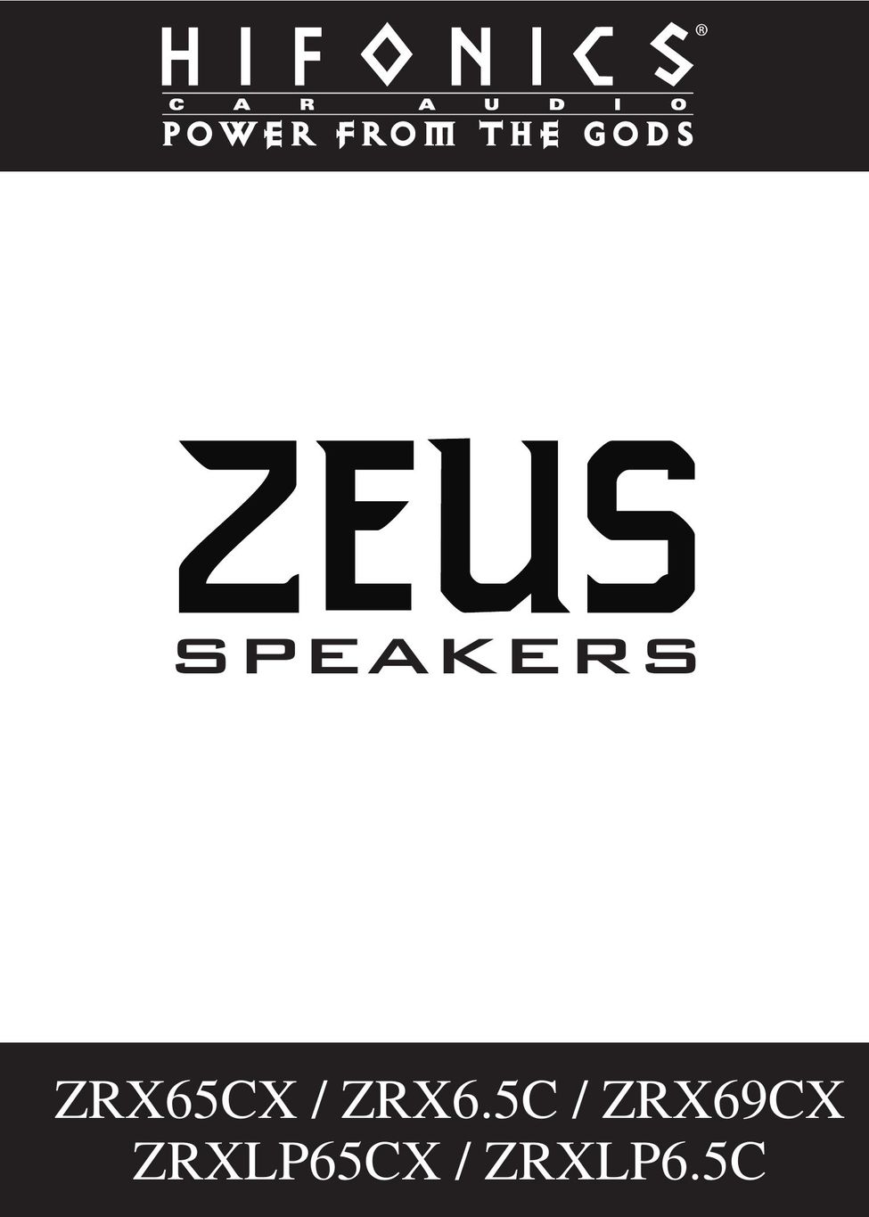 Hifionics ZRX6.5C Speaker User Manual