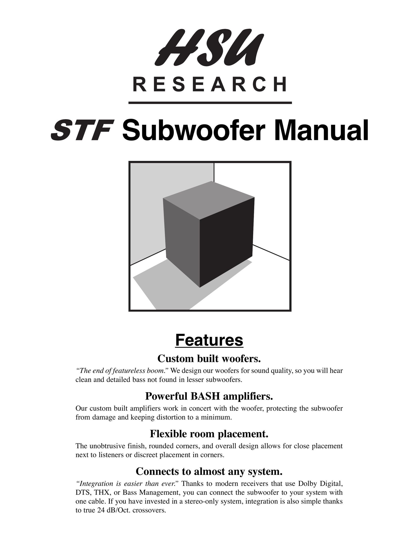 Hsu Research STF Speaker User Manual