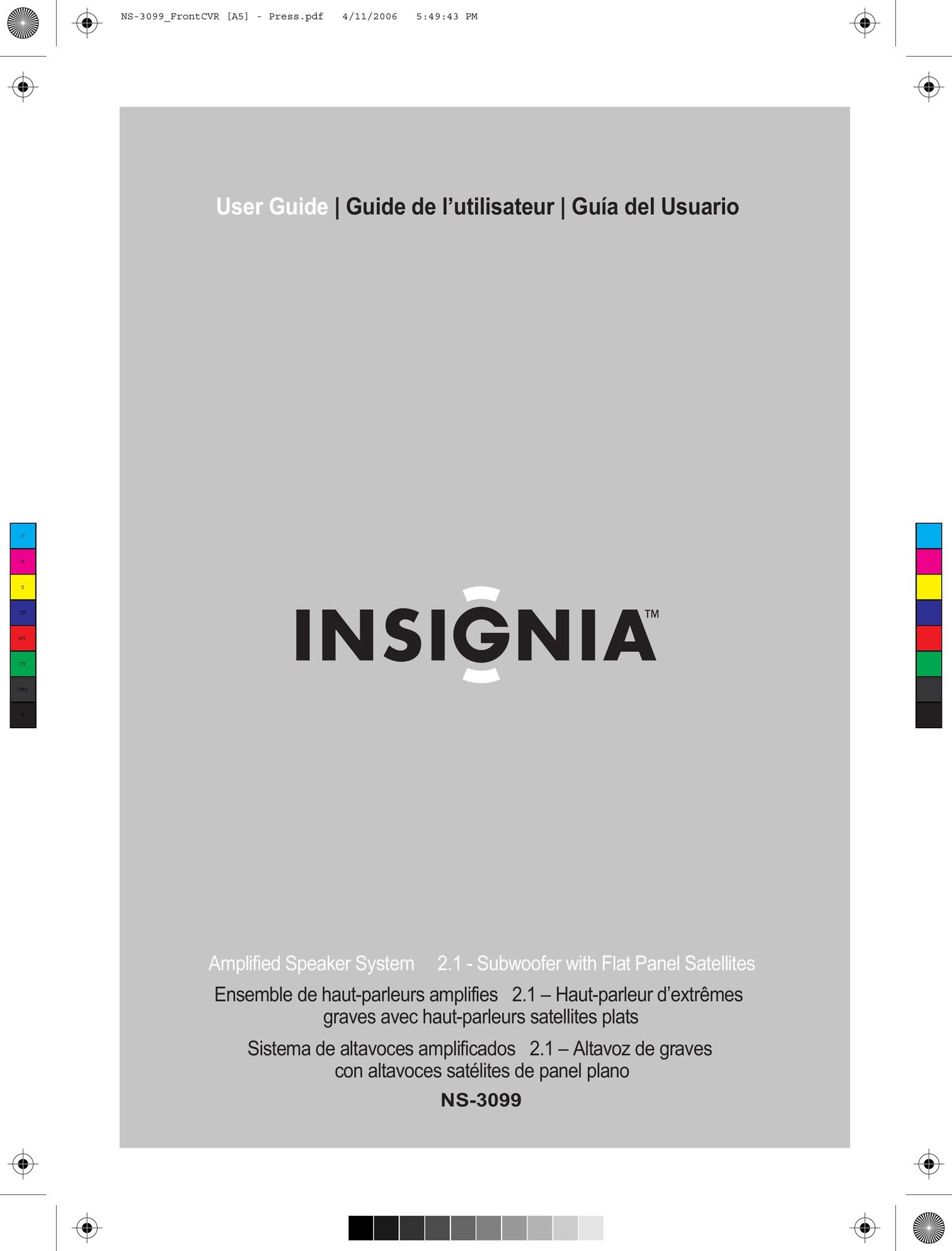 Insignia NS-3099 Speaker User Manual