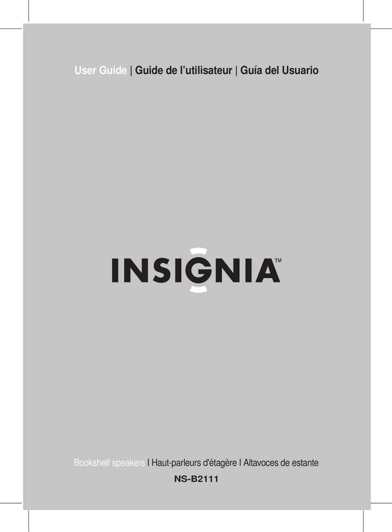 Insignia NS-B2111 Speaker User Manual