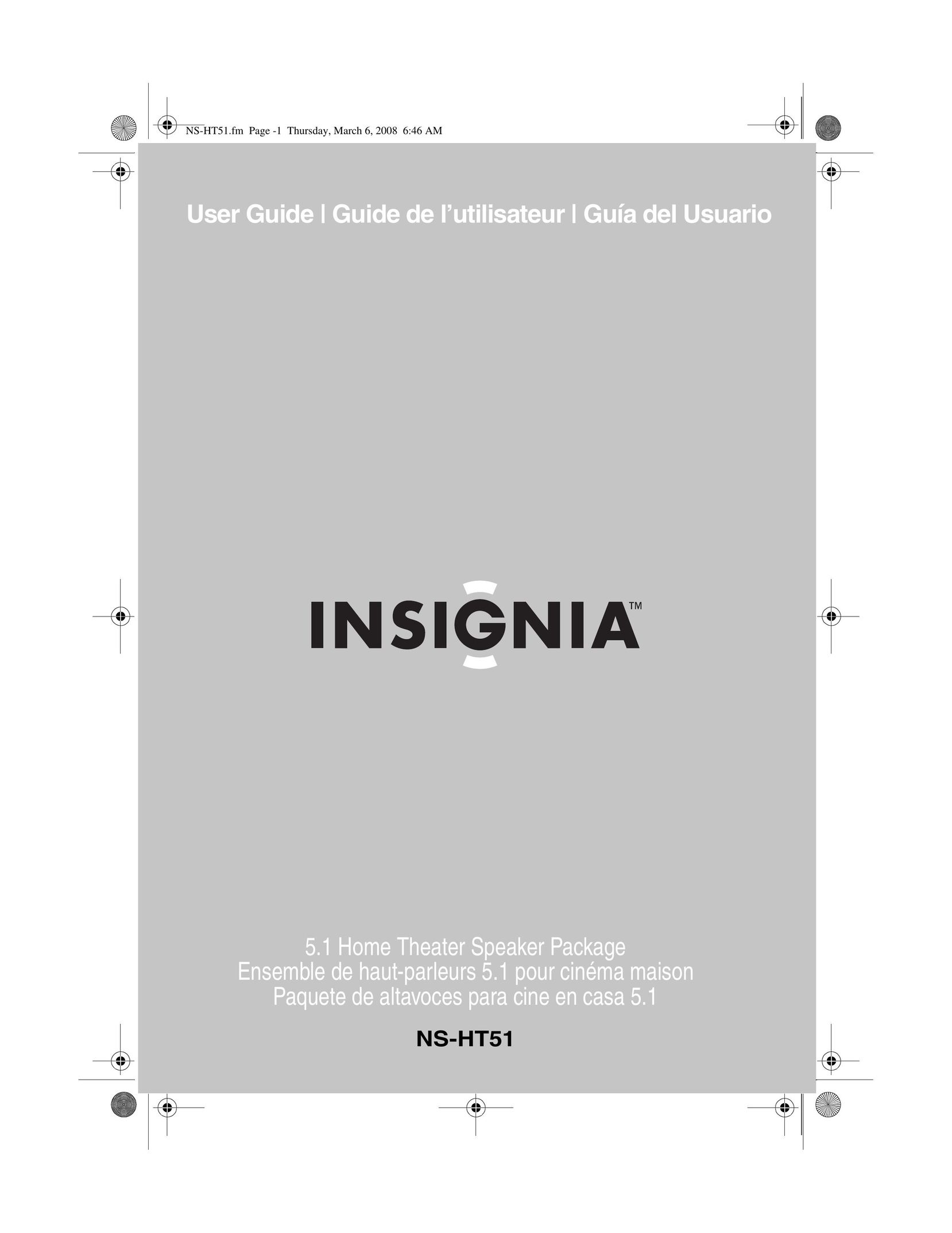 Insignia NS-HT51 Speaker User Manual