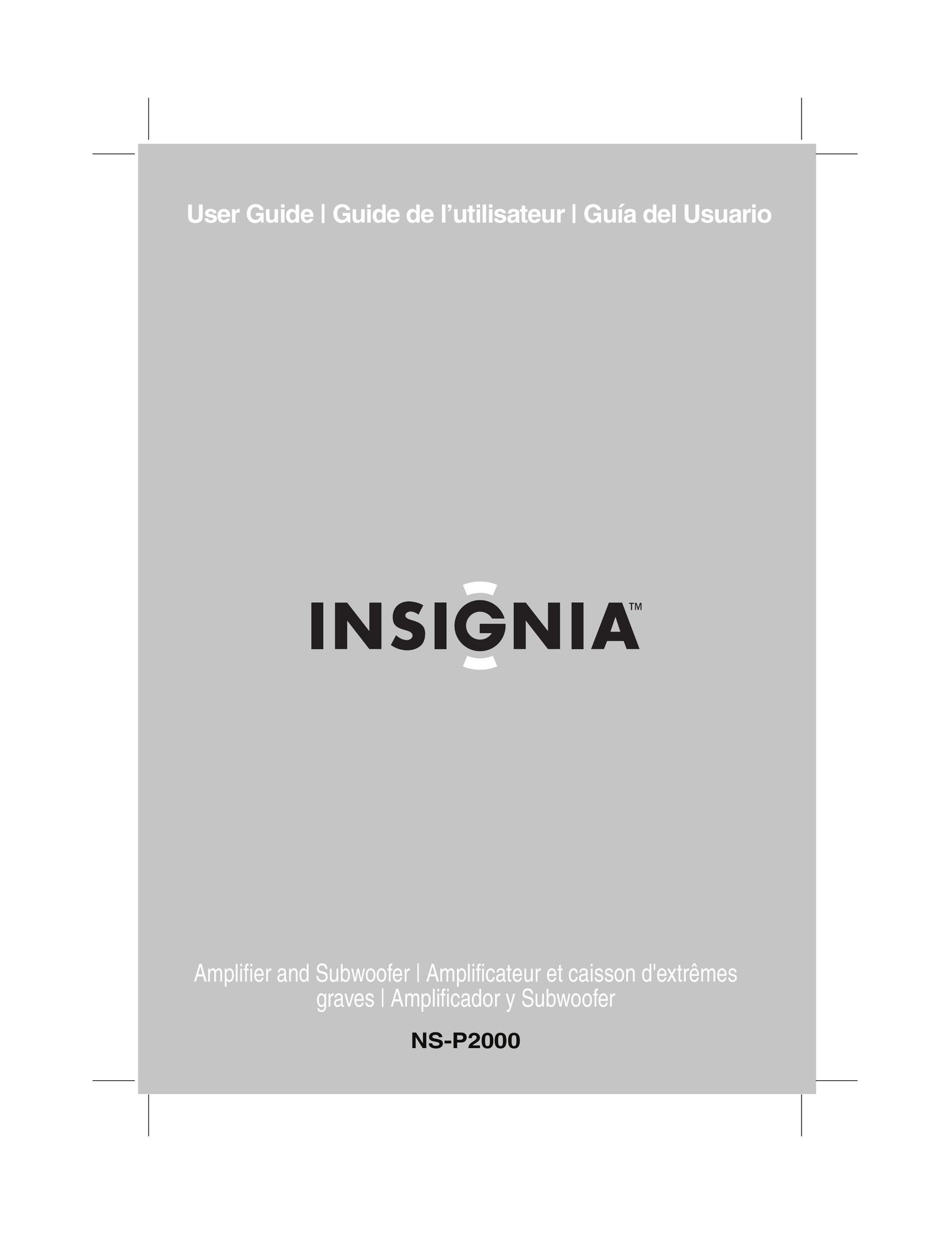Insignia NS-P2000 Speaker User Manual