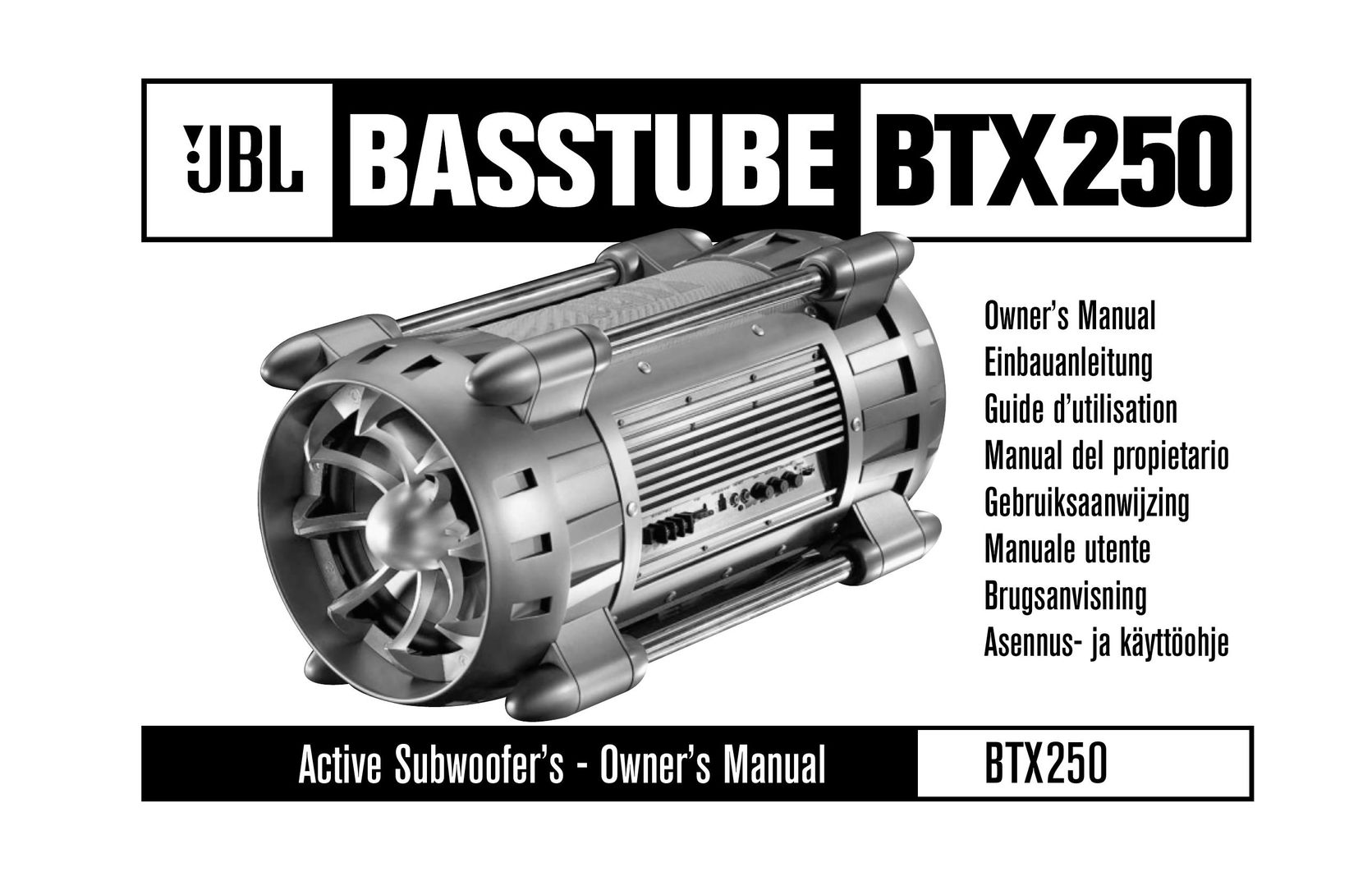 JBL BTX250 Speaker User Manual