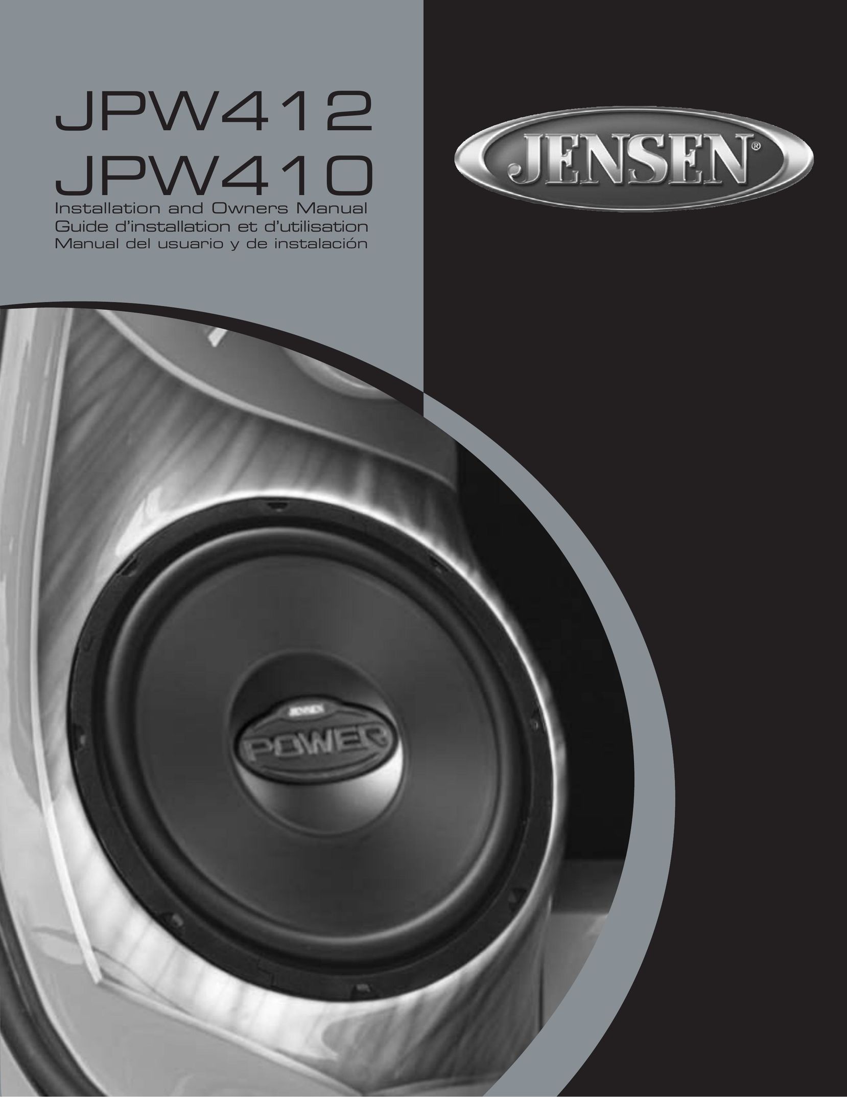 Jensen JPW412 Speaker User Manual