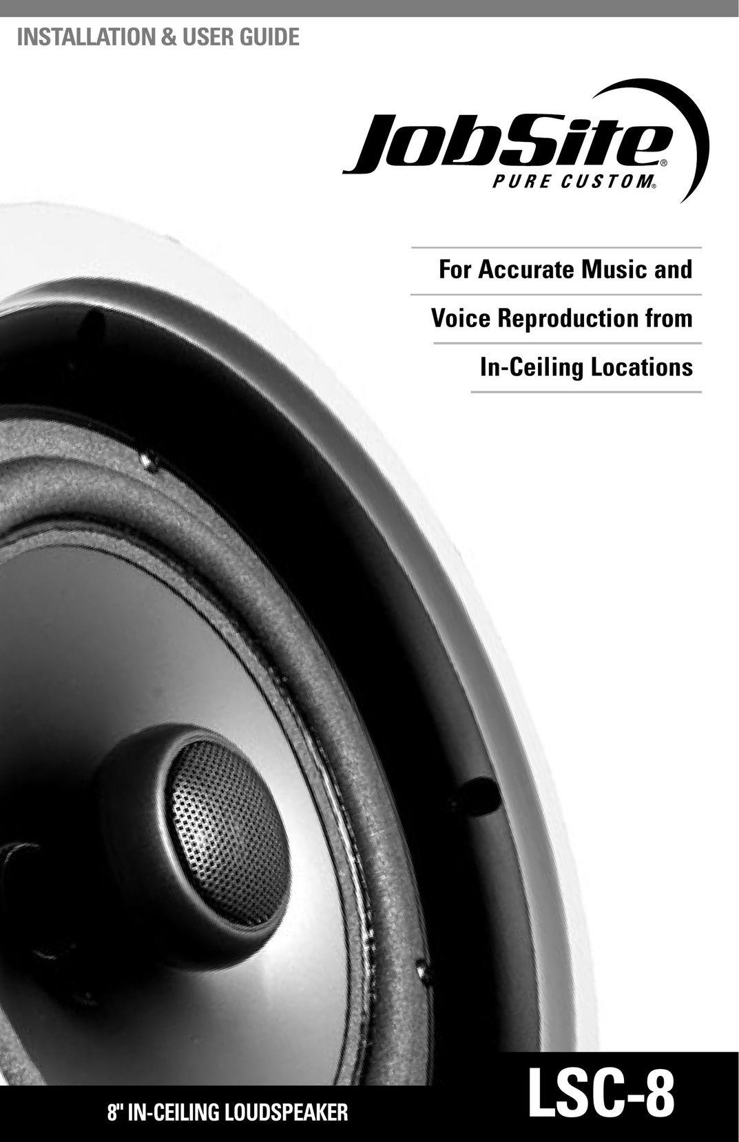 JobSite Systems LSC-8 Speaker User Manual