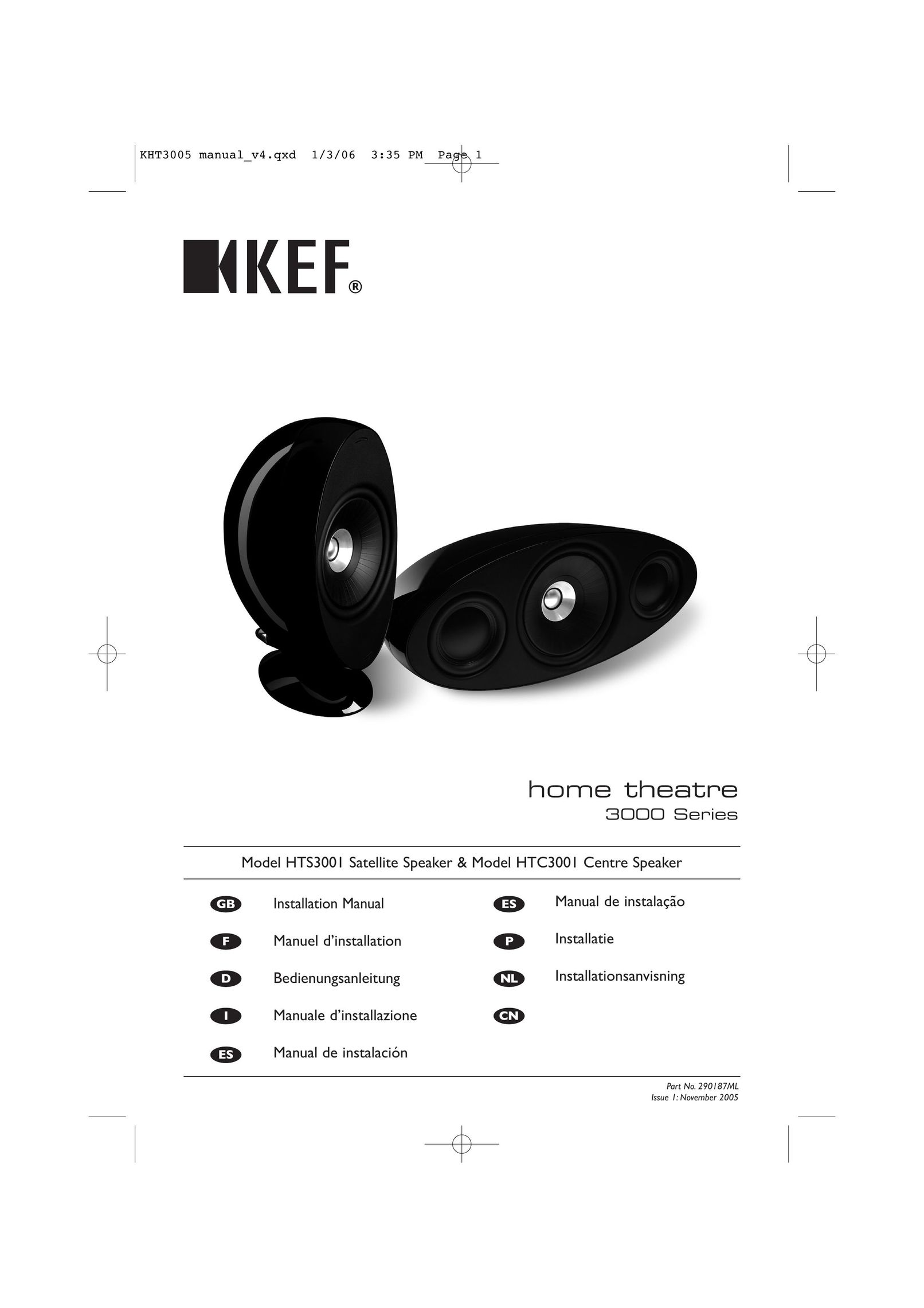 KEF Audio 3001 Speaker User Manual