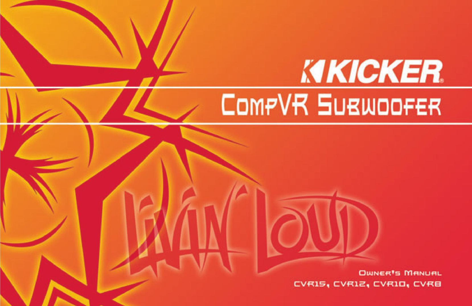 Kicker CVR10 Speaker User Manual