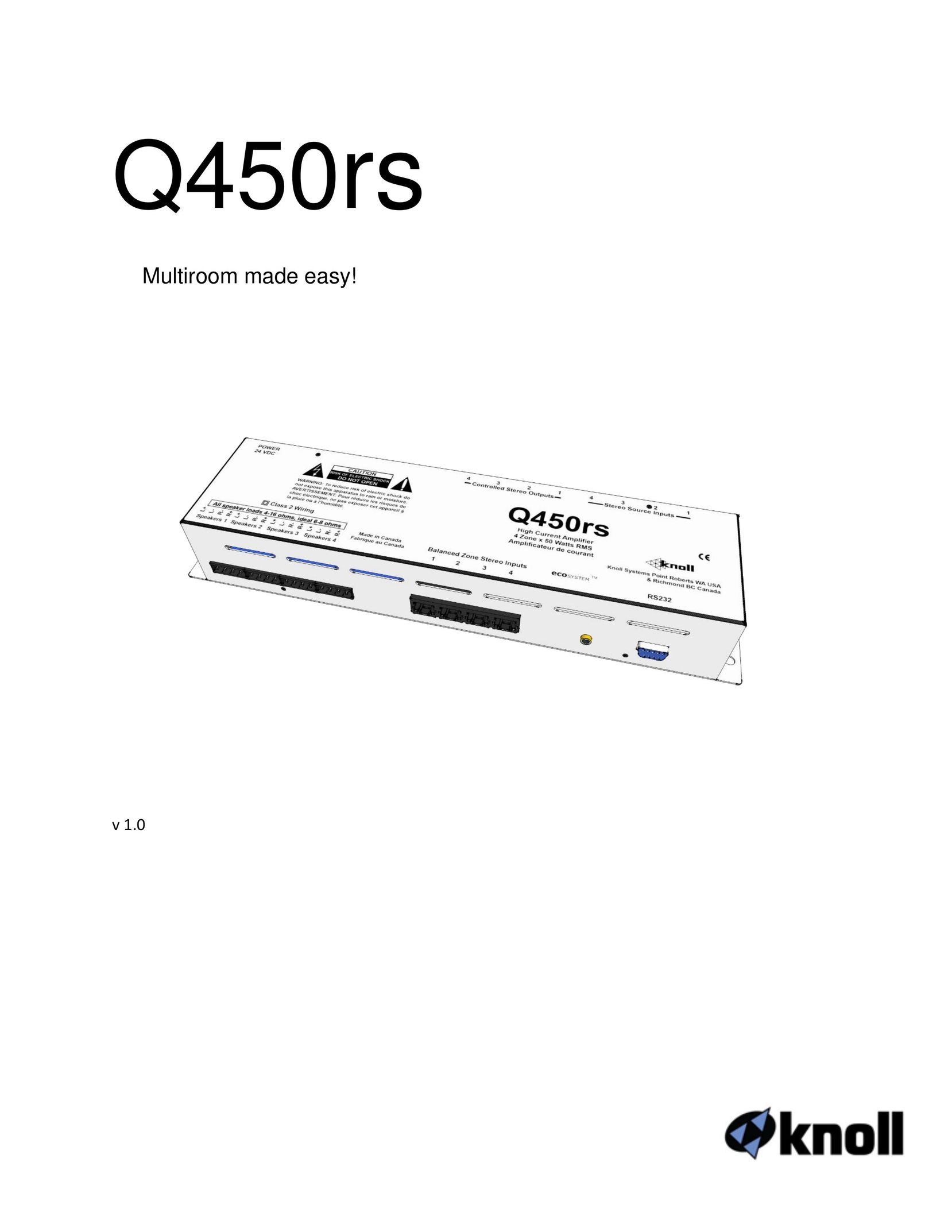 Knoll Q450RS Speaker User Manual