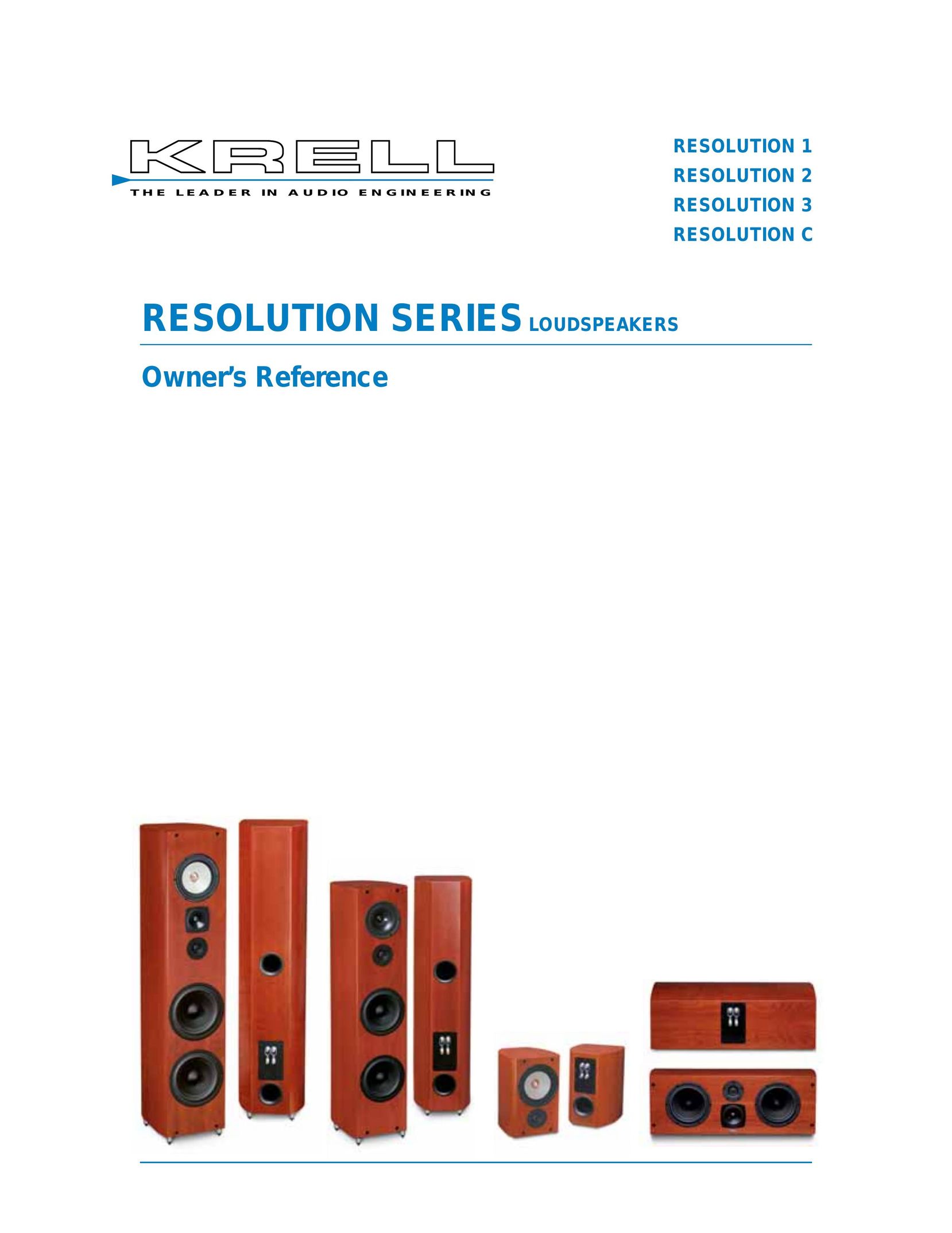 Krell Industries RESOLUTION 1 Speaker User Manual