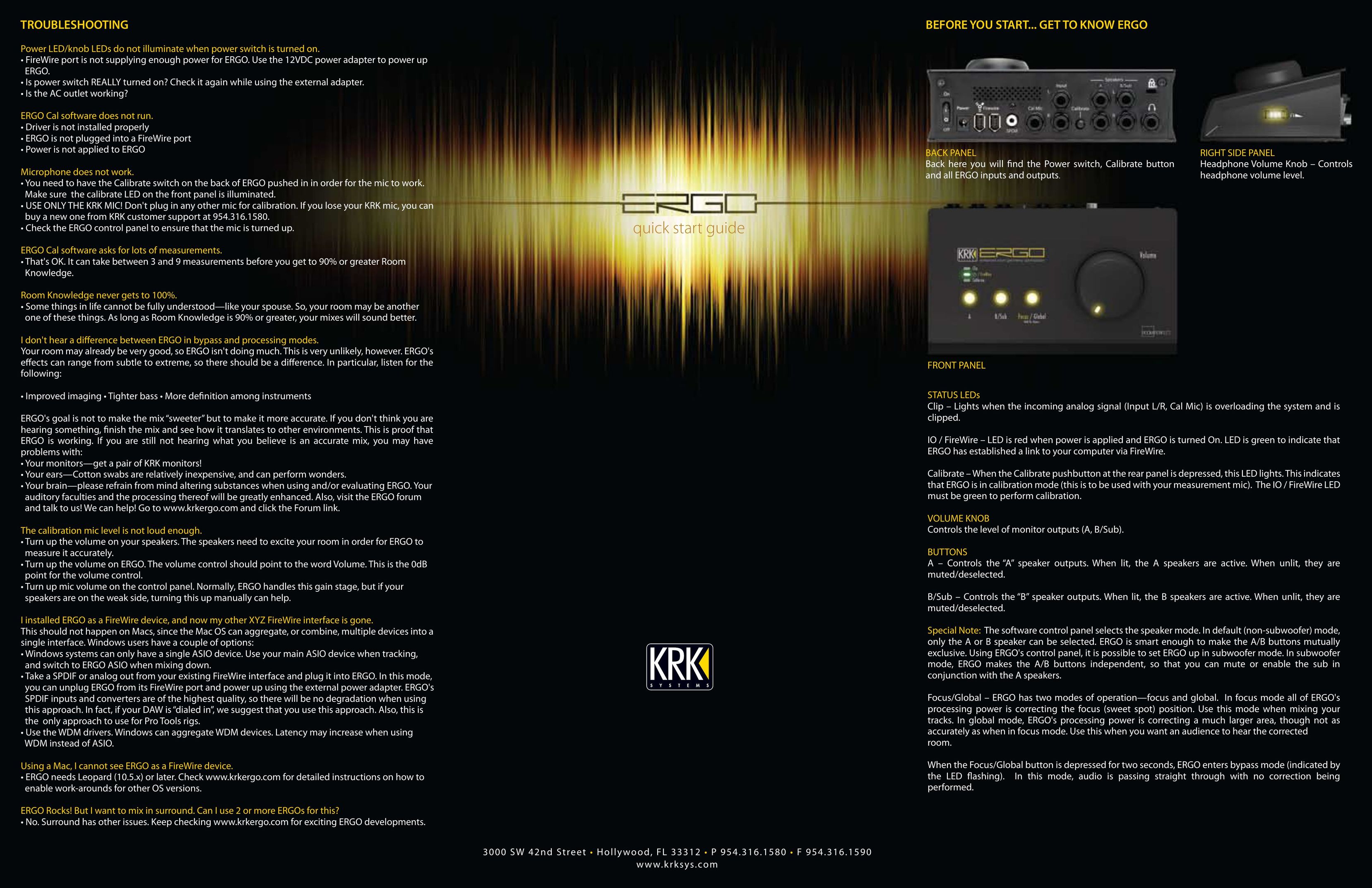 KRK 12VDC Speaker User Manual
