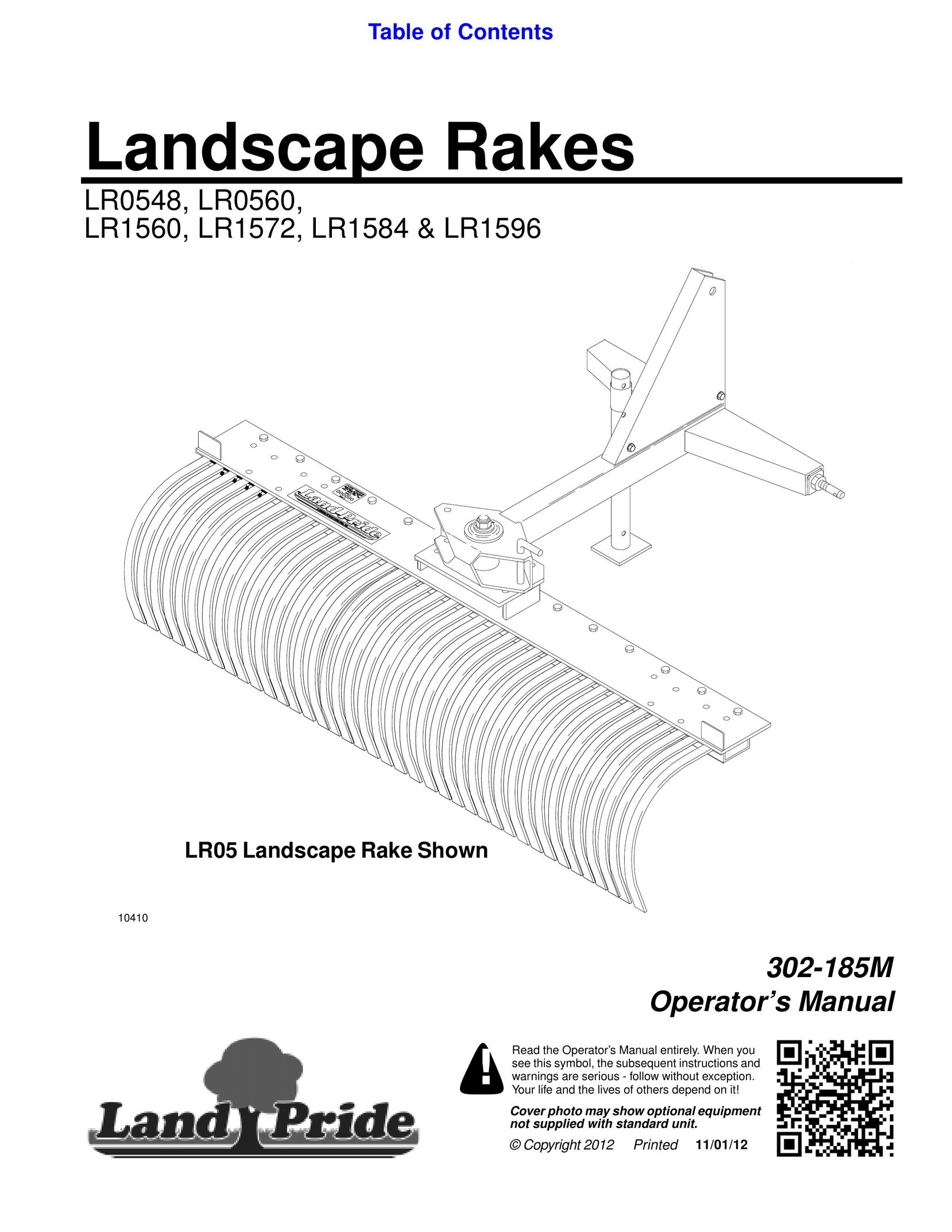 Land Pride LR1584 & LR1596 Speaker User Manual