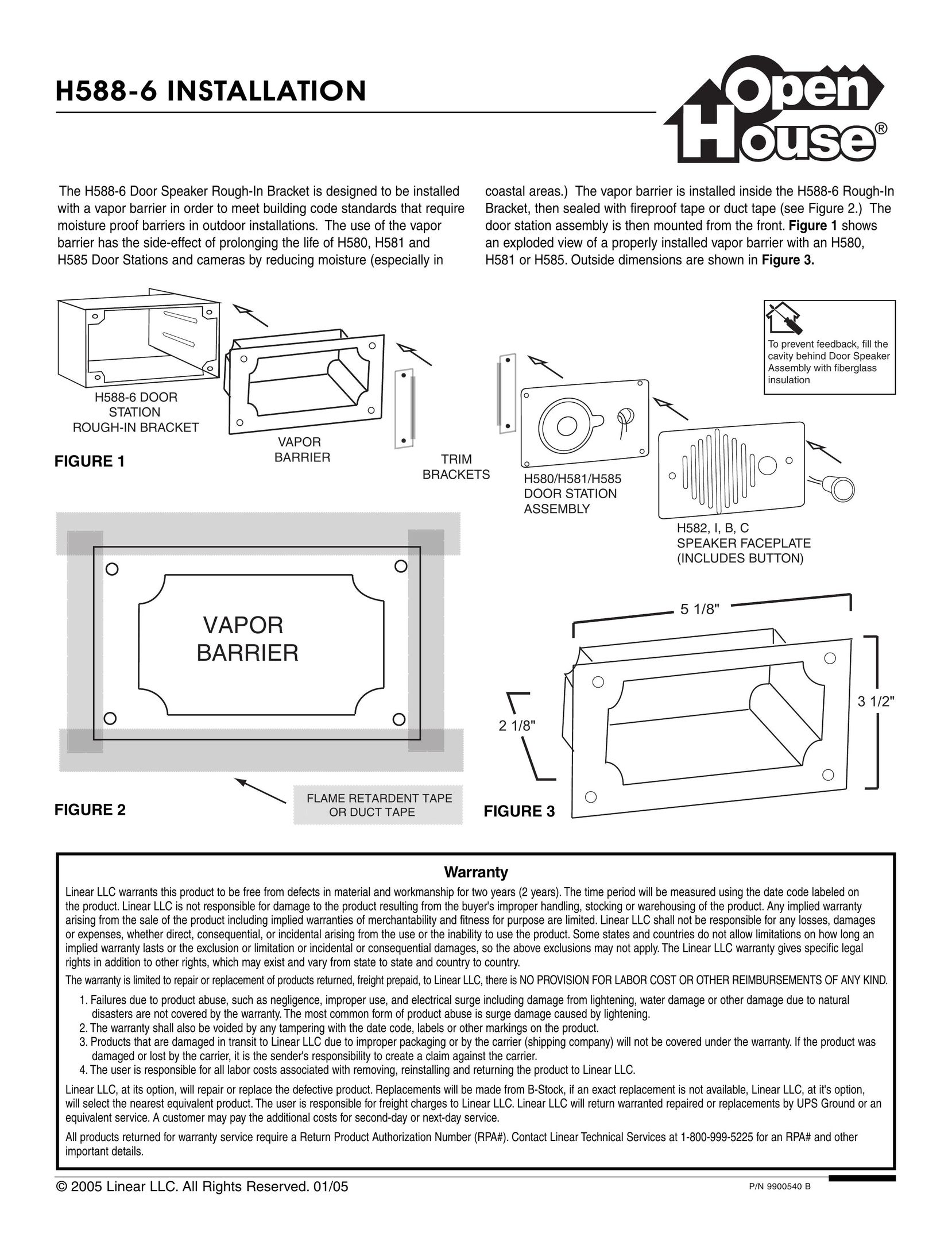 Linear H588-6 Speaker User Manual