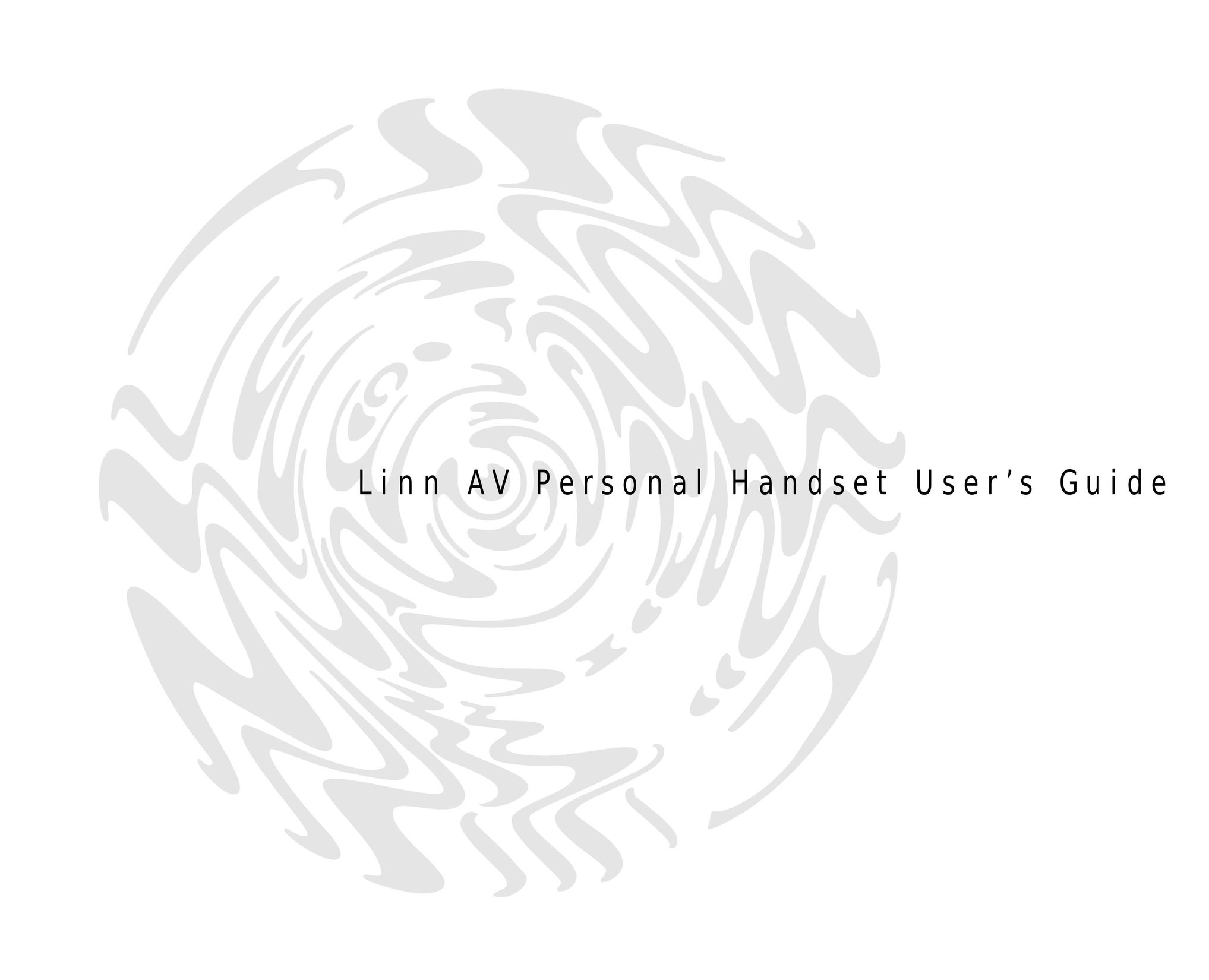 Linn AV Personal Handset Speaker User Manual