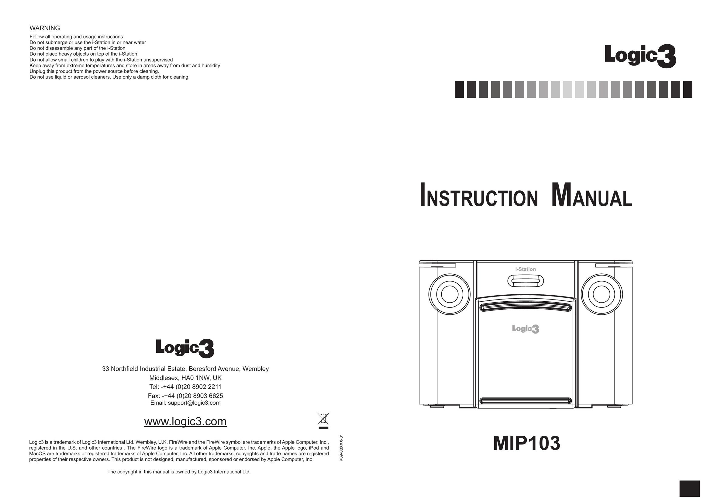 Logic 3 Logic3 Speaker User Manual