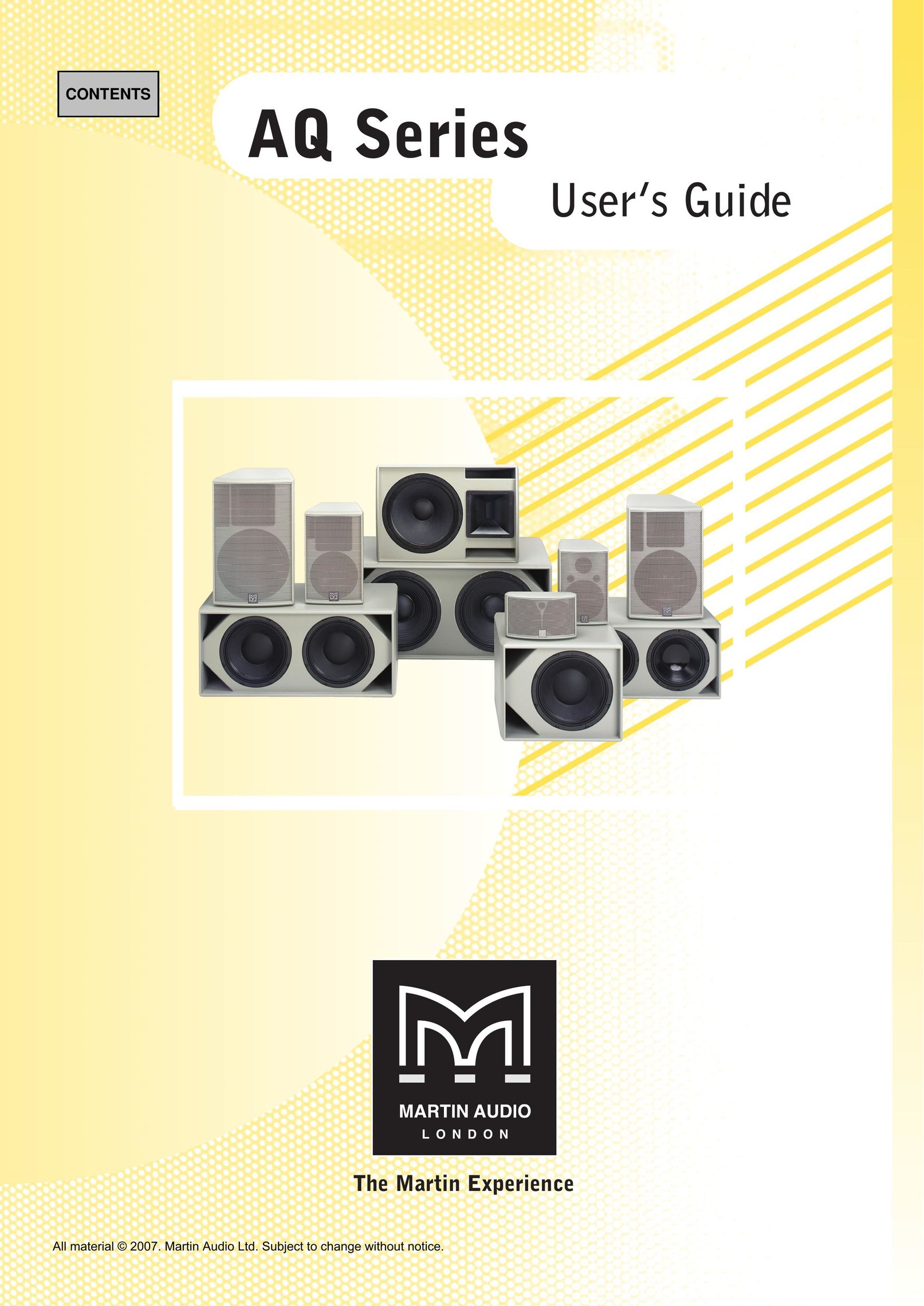 Martin Audio AQ Series Speaker User Manual