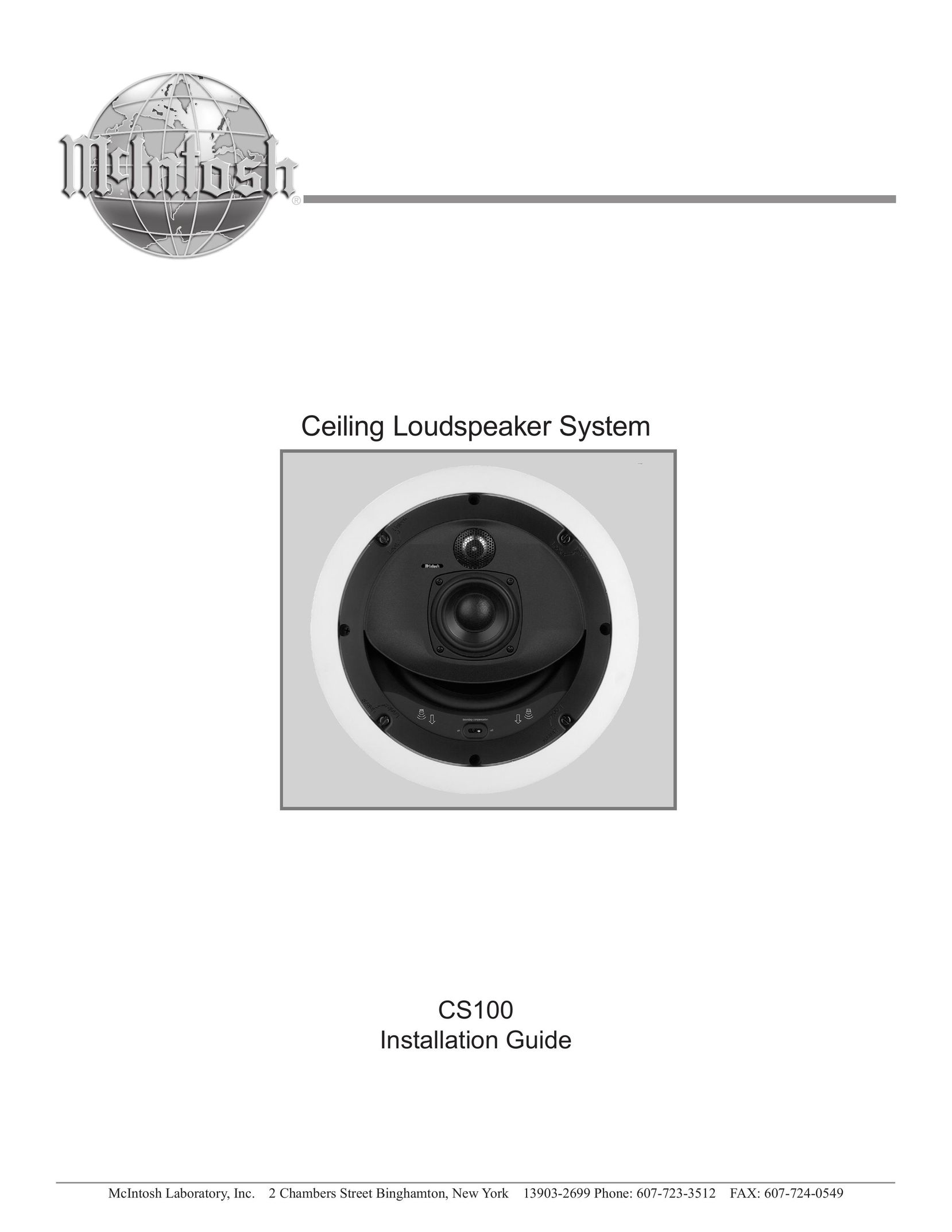 McIntosh CS100 Speaker User Manual