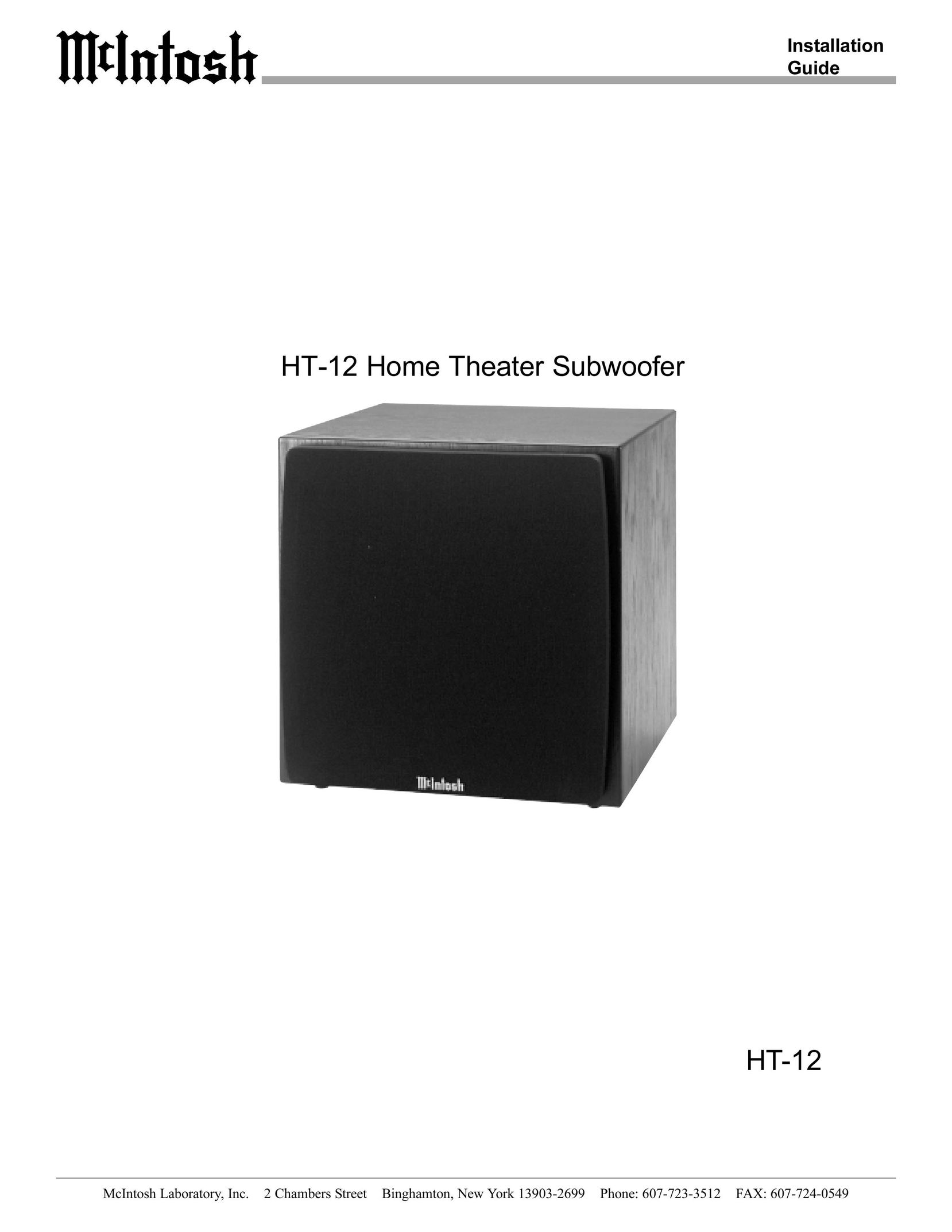 McIntosh HT-12 Speaker User Manual