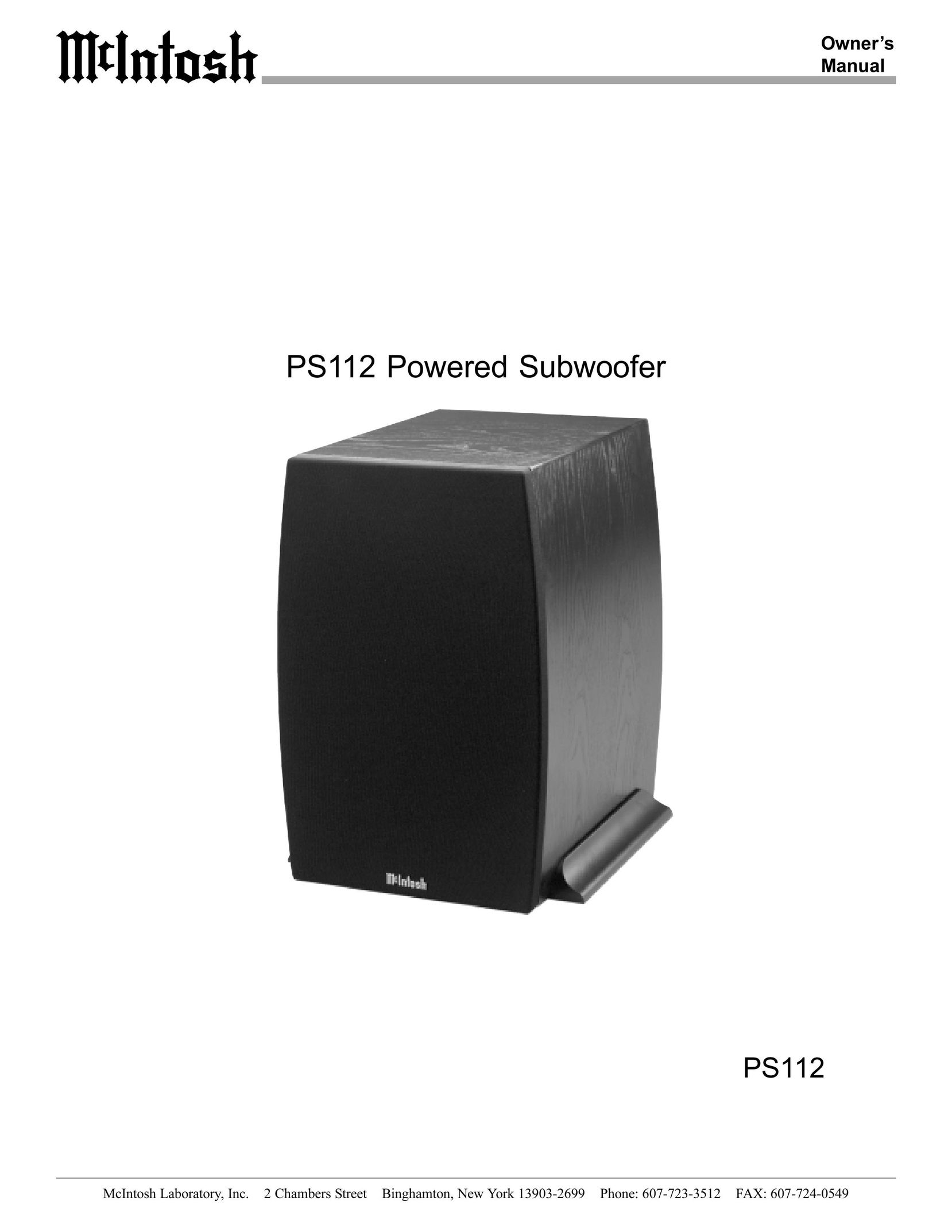 McIntosh PS112 Speaker User Manual