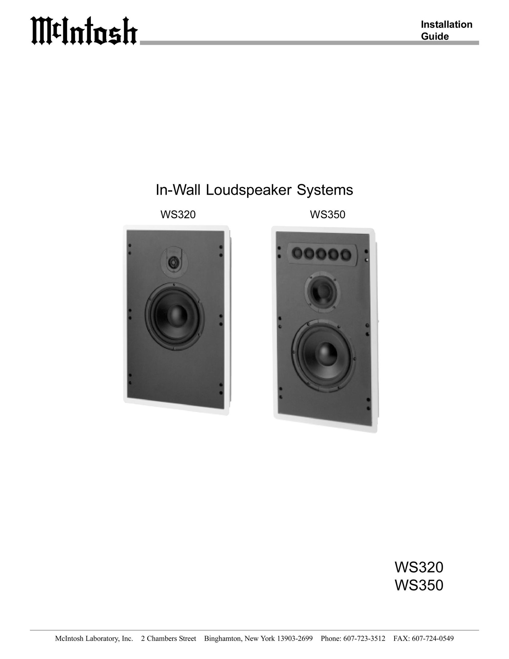 McIntosh WS320 Speaker User Manual