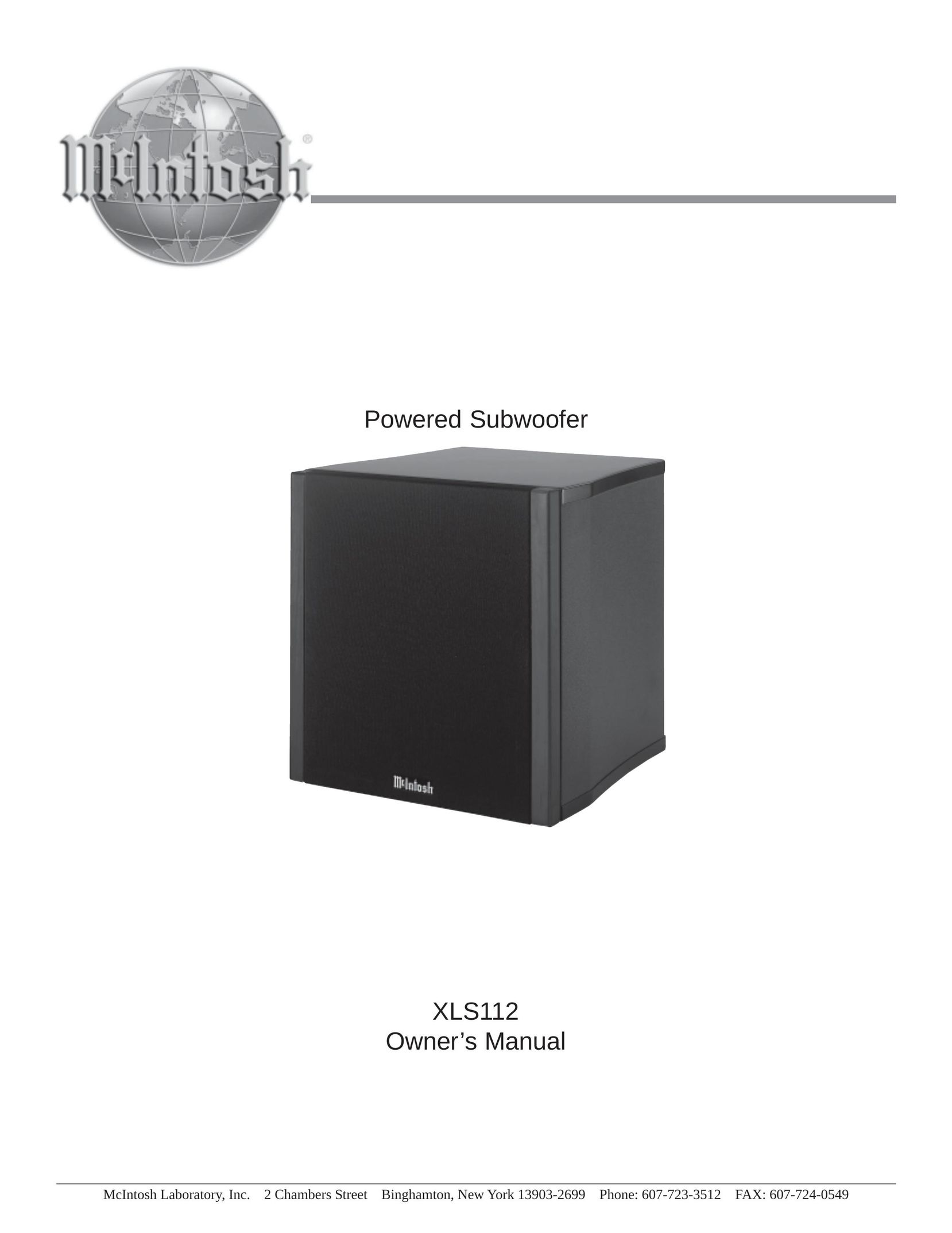 McIntosh XLS112 Speaker User Manual