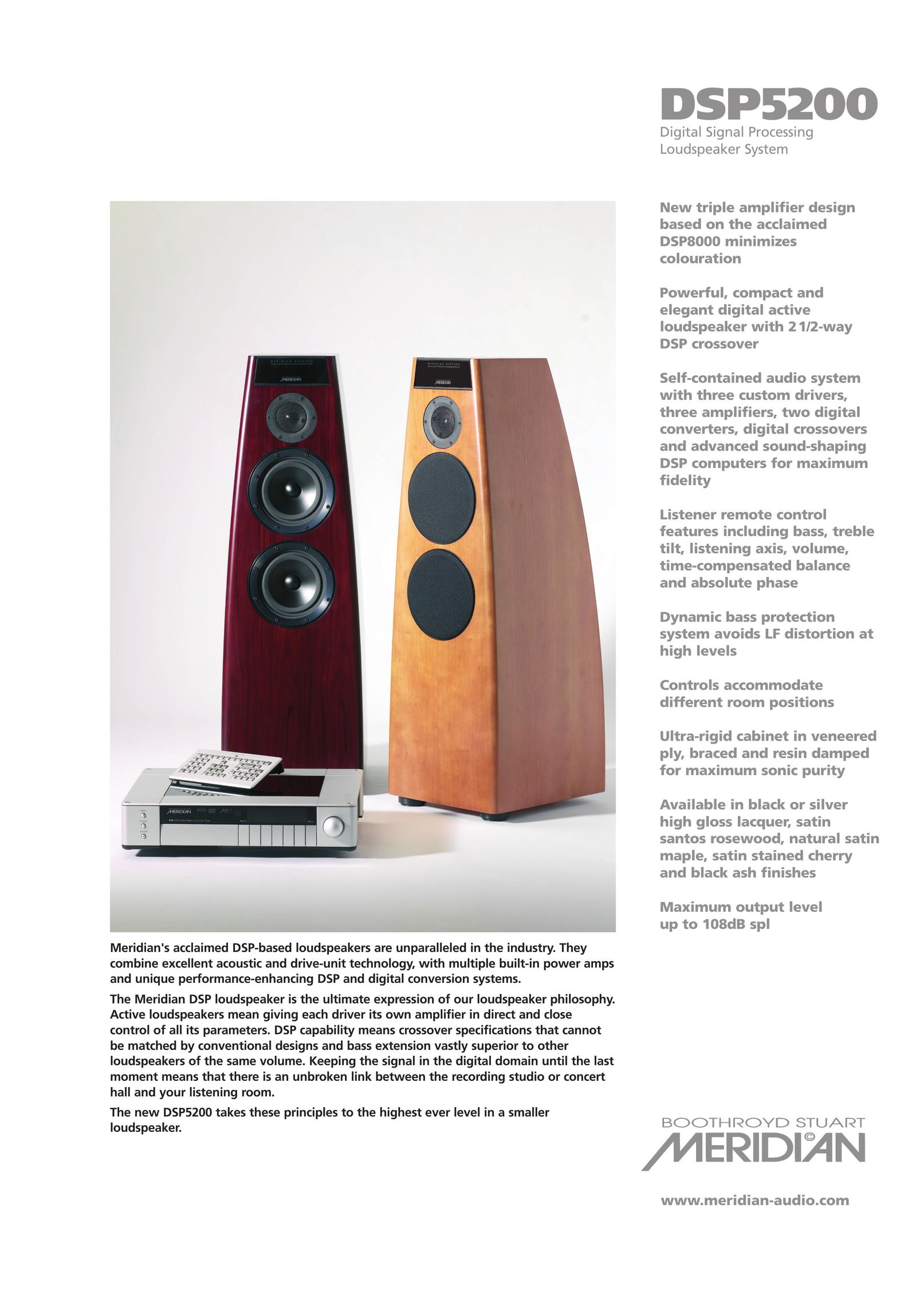 Meridian Audio DSP5200 Speaker User Manual