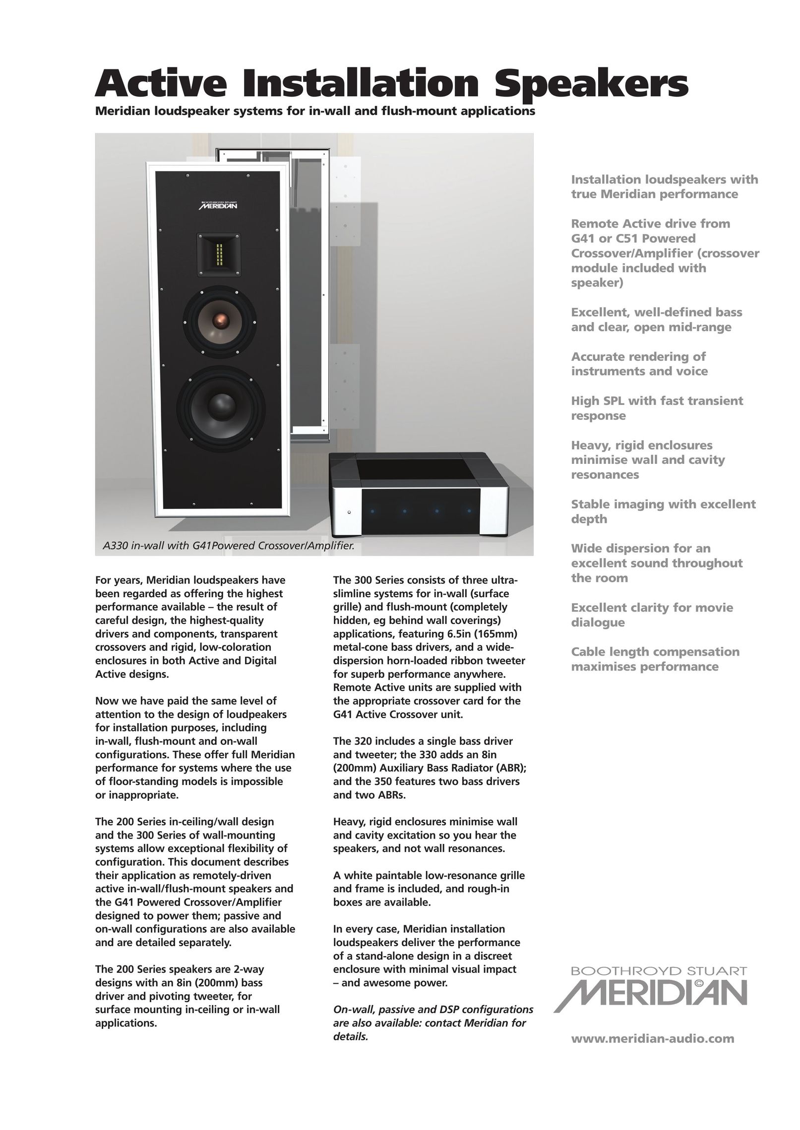 Meridian Audio G41 Speaker User Manual