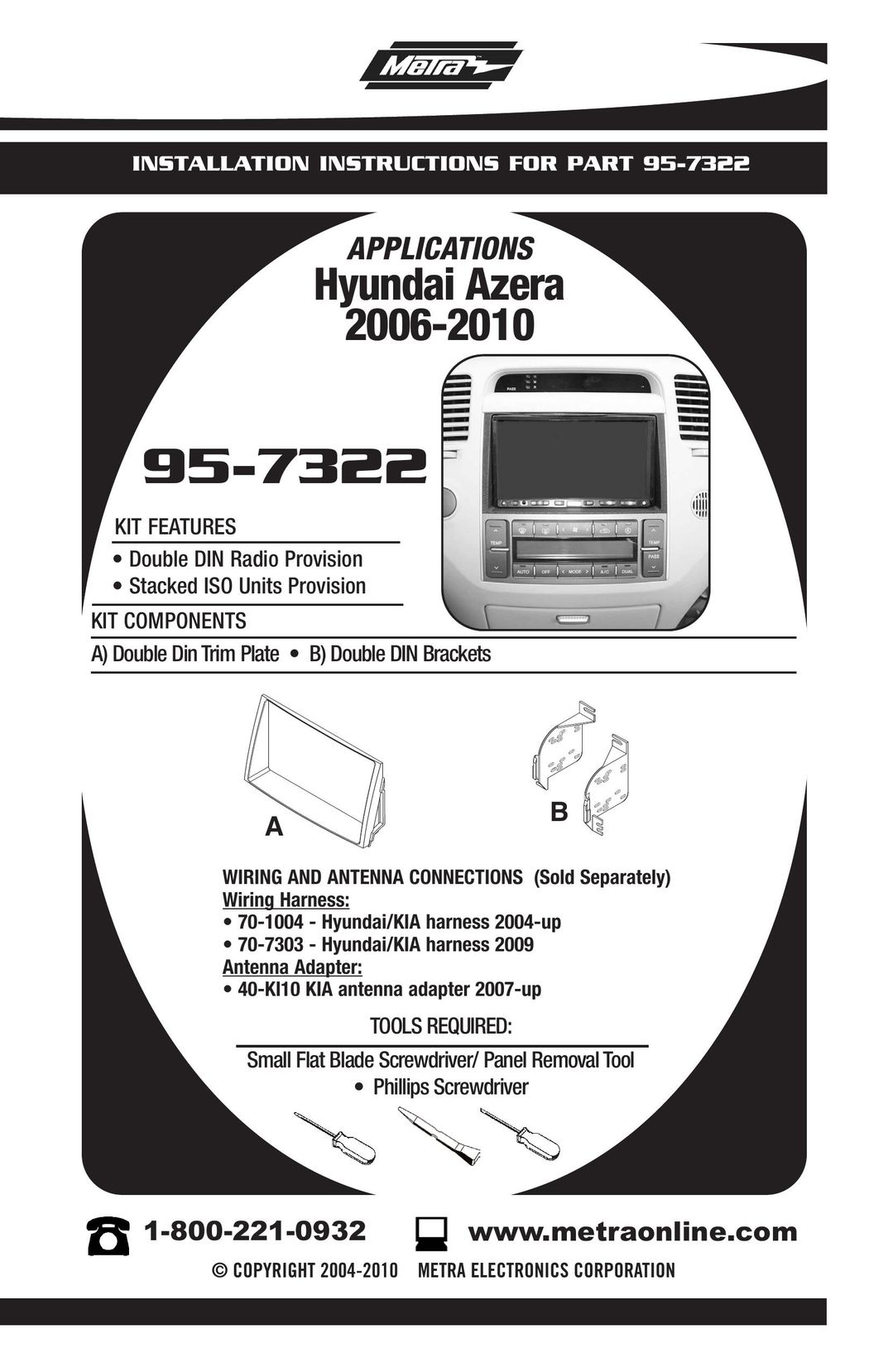 Metra Electronics 95-7322 Speaker User Manual