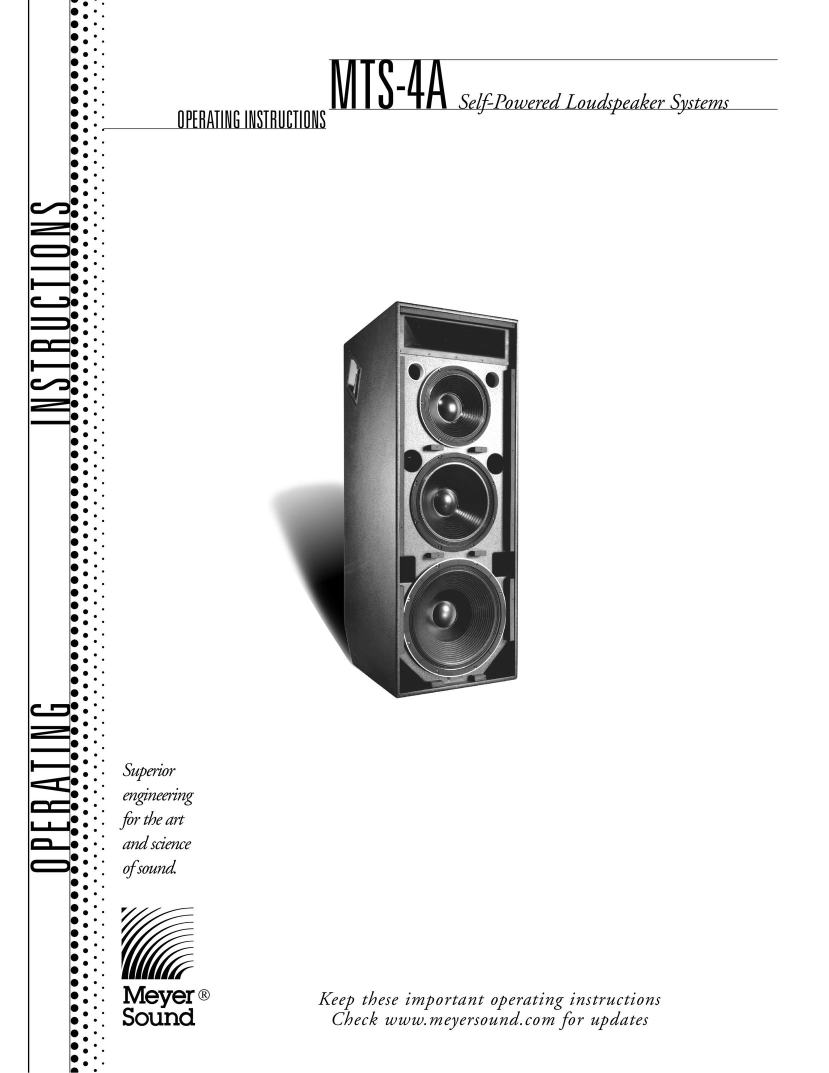 Meyer Sound MTS-4A Speaker User Manual