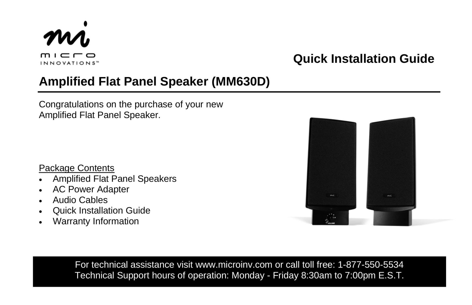 Micro Innovations MM630D Speaker User Manual