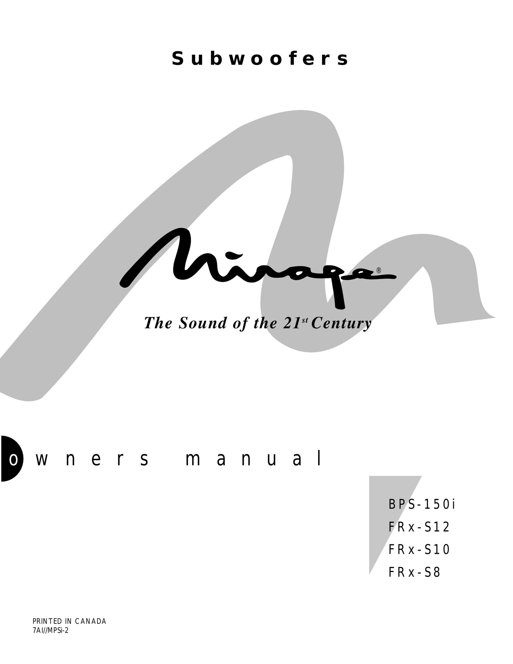 Mirage Loudspeakers BPS-150i Speaker User Manual