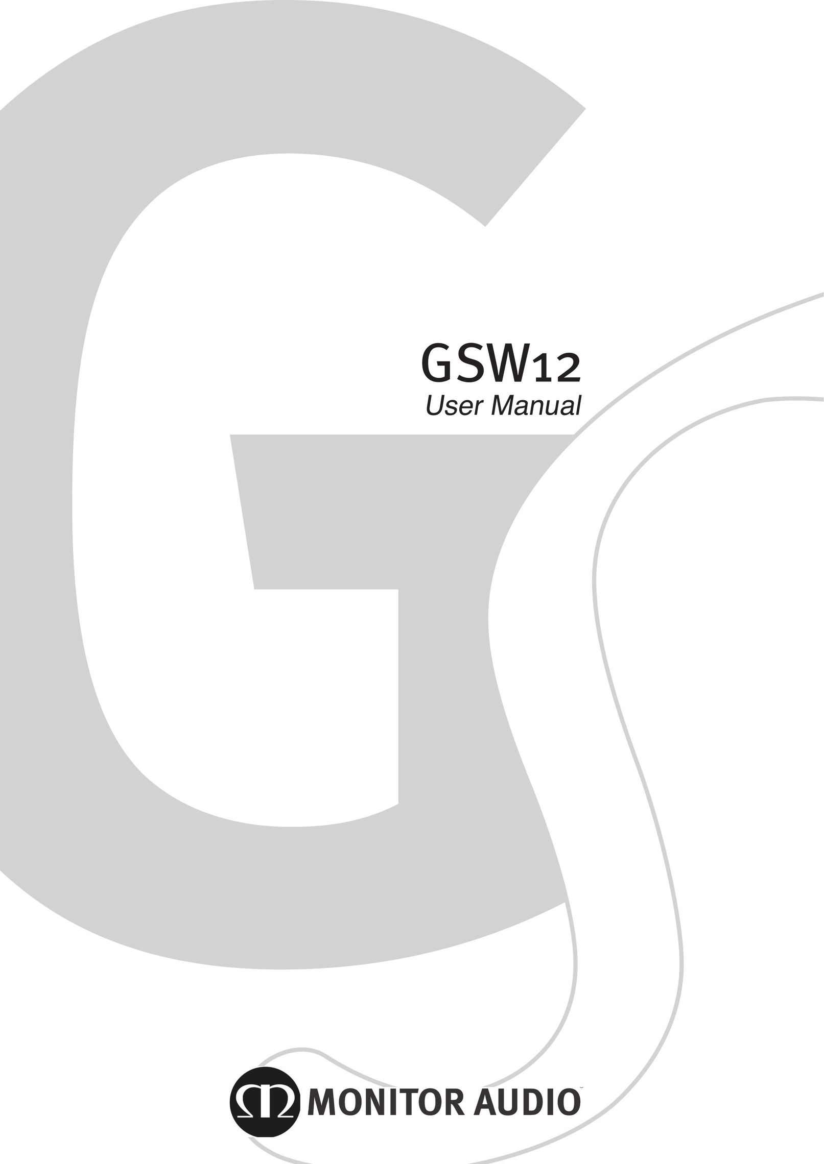 Monitor Audio GSW12 Speaker User Manual