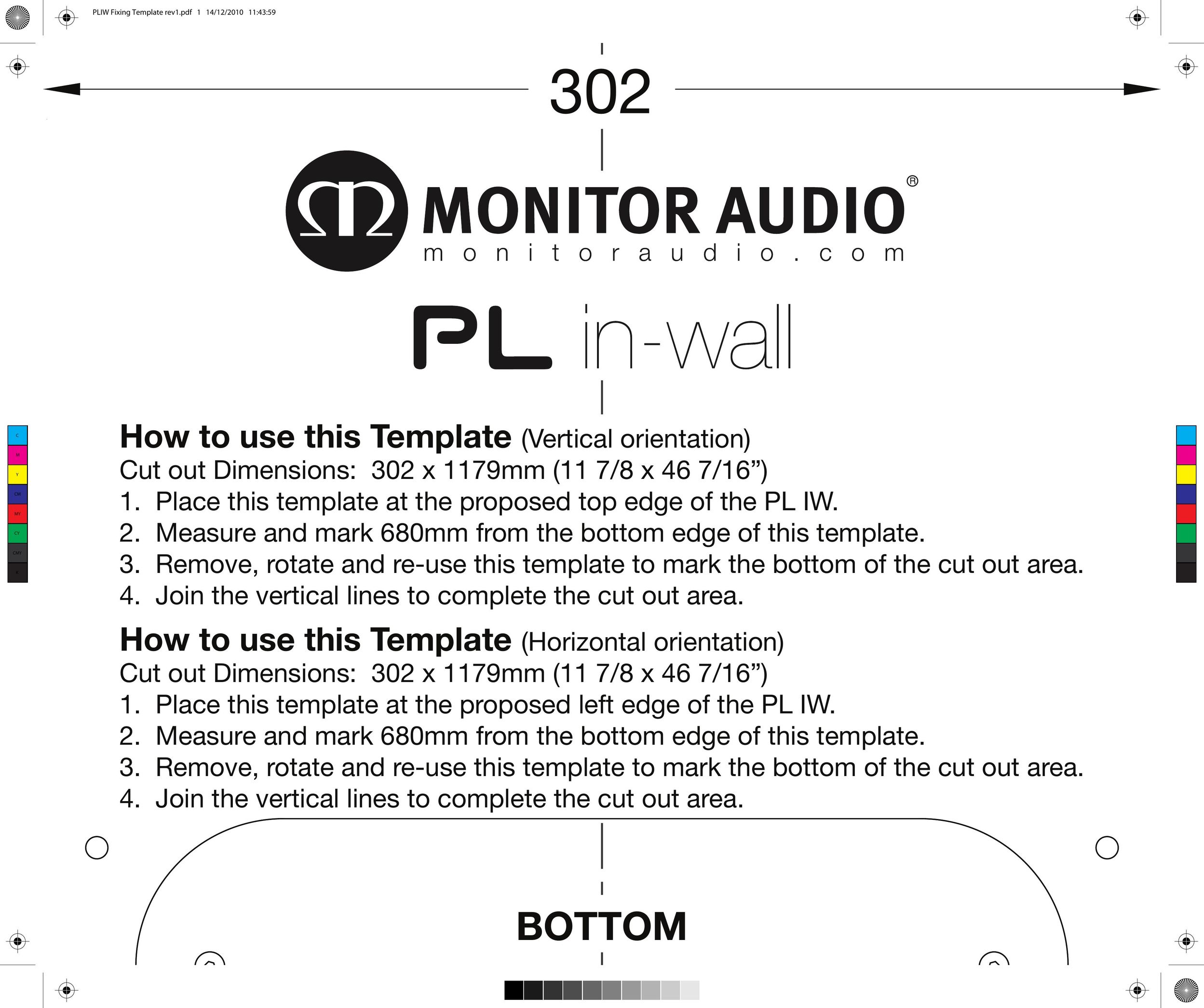 Monitor Audio PL IW Speaker User Manual