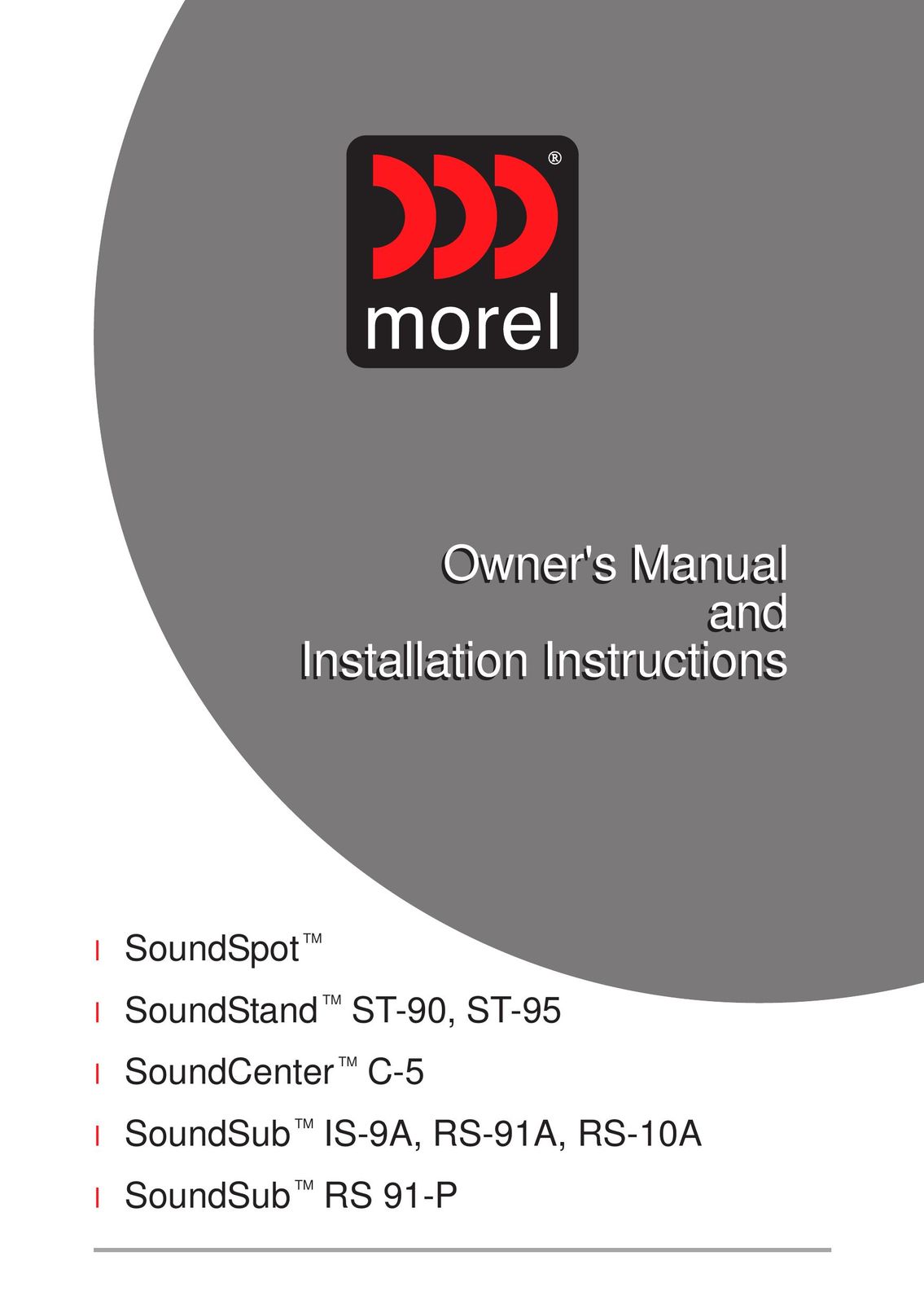 Morel ST-90 Speaker User Manual