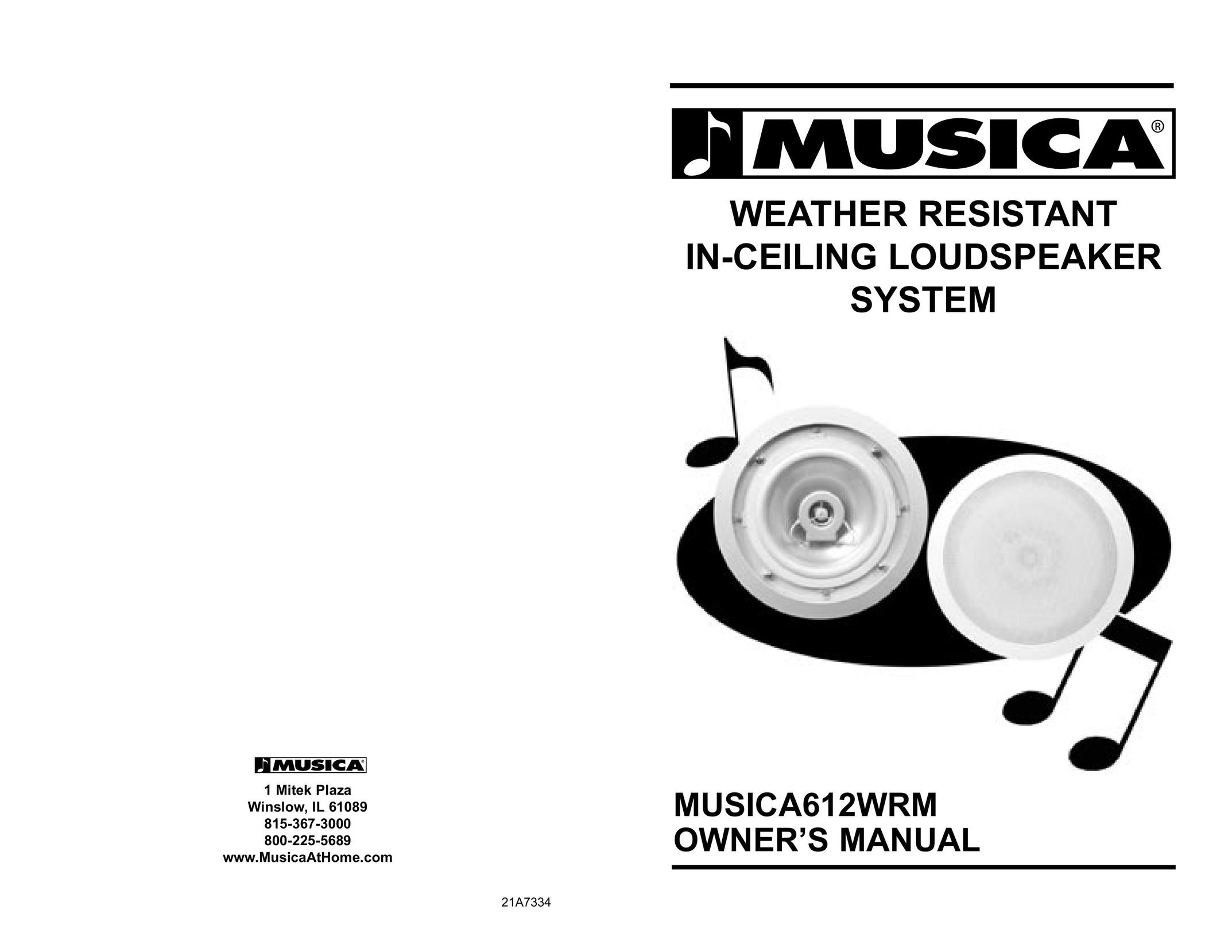 Musica 21A7334 Speaker User Manual