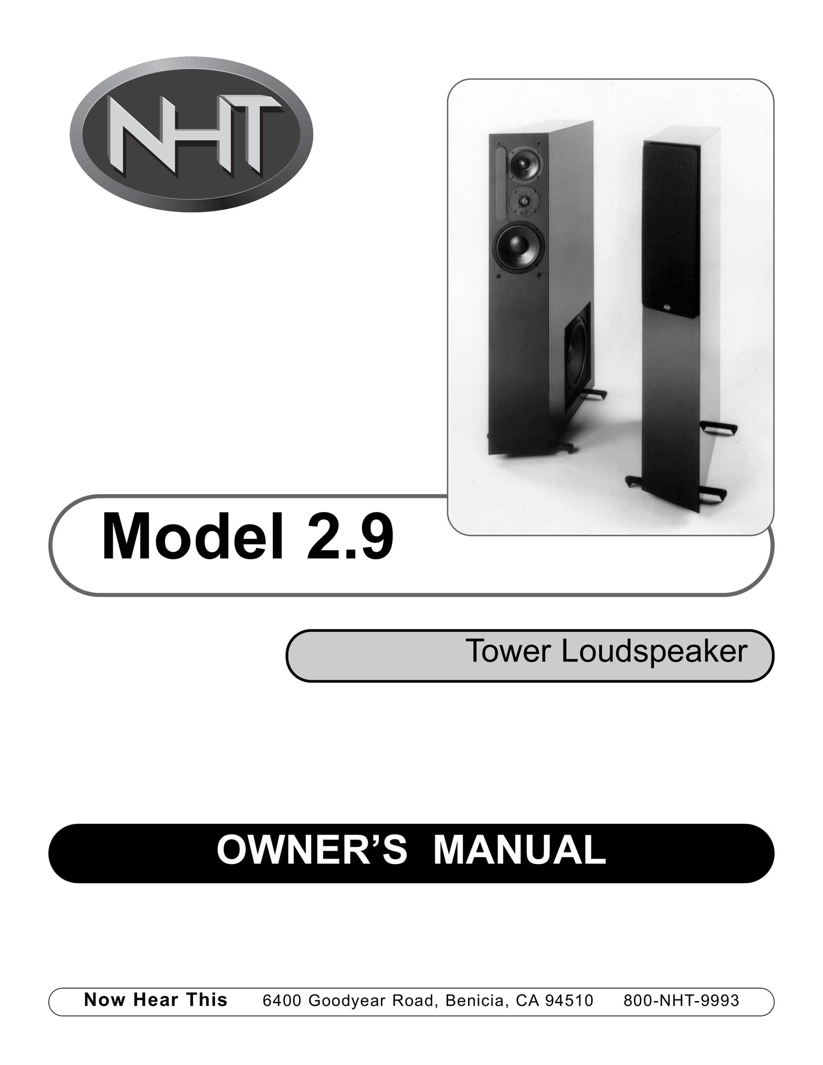 NHT 2.9 Speaker User Manual
