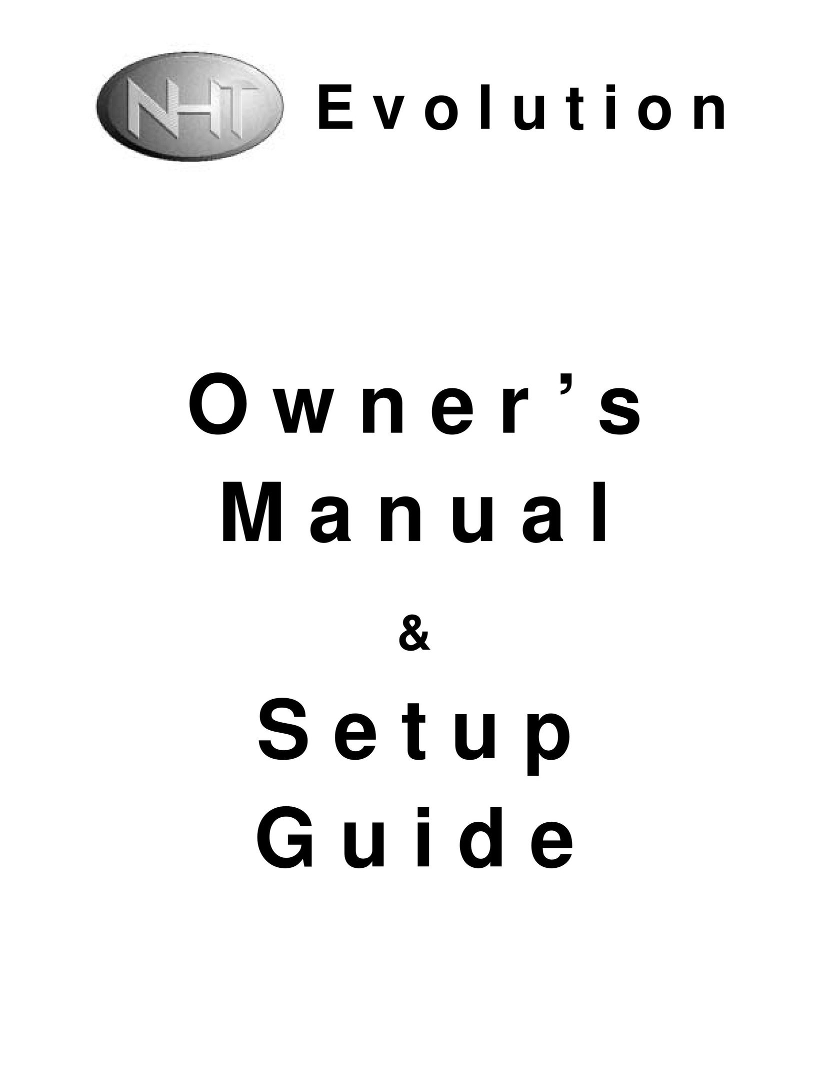 NHT Evolution System Speaker User Manual