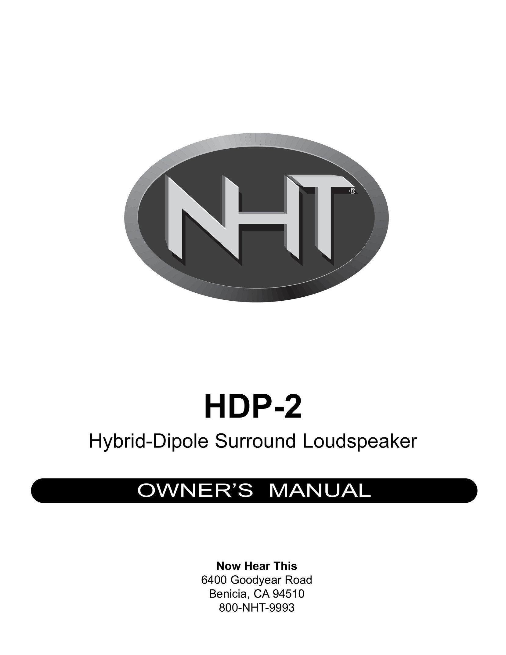 NHT HDP-2 Speaker User Manual
