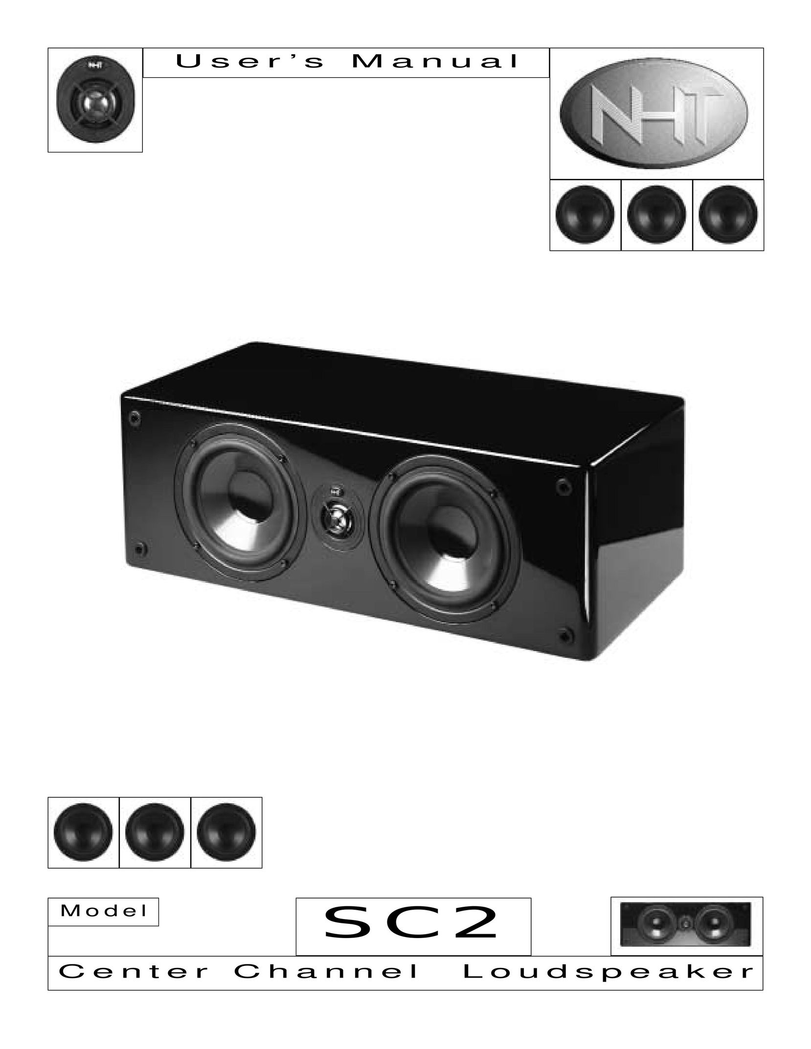 NHT Sc 2 Speaker User Manual