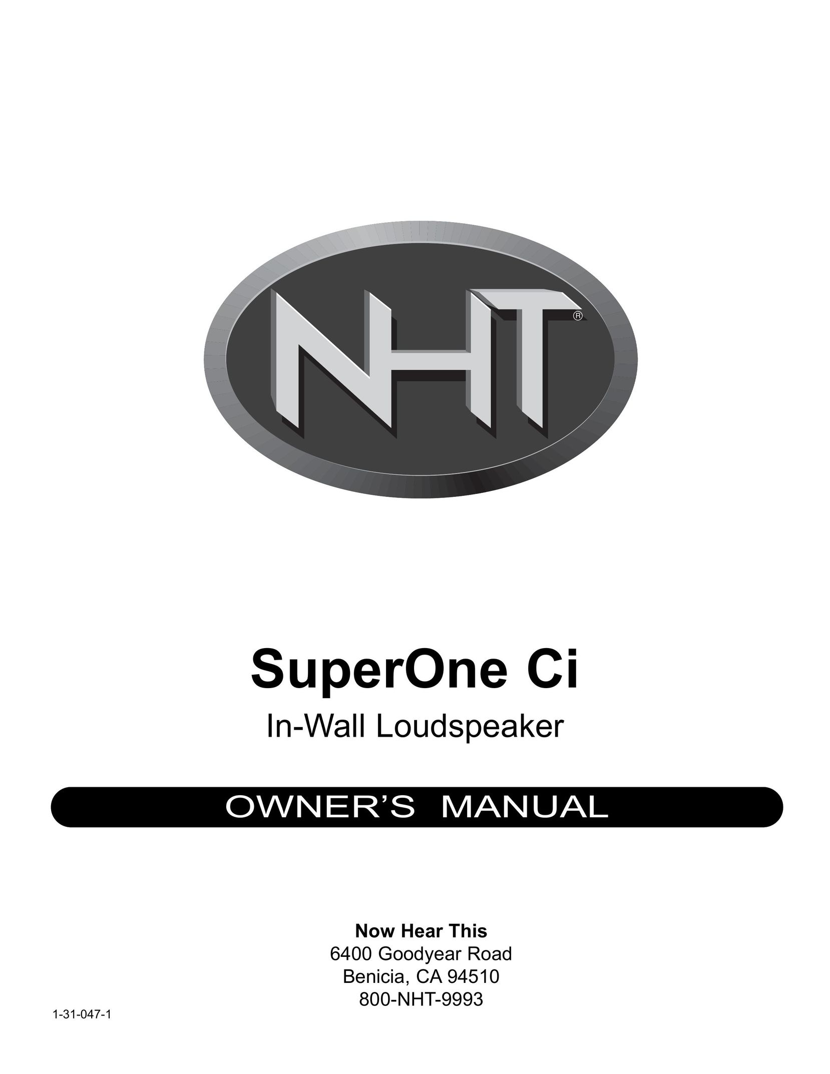 NHT SuperOne Ci Speaker User Manual
