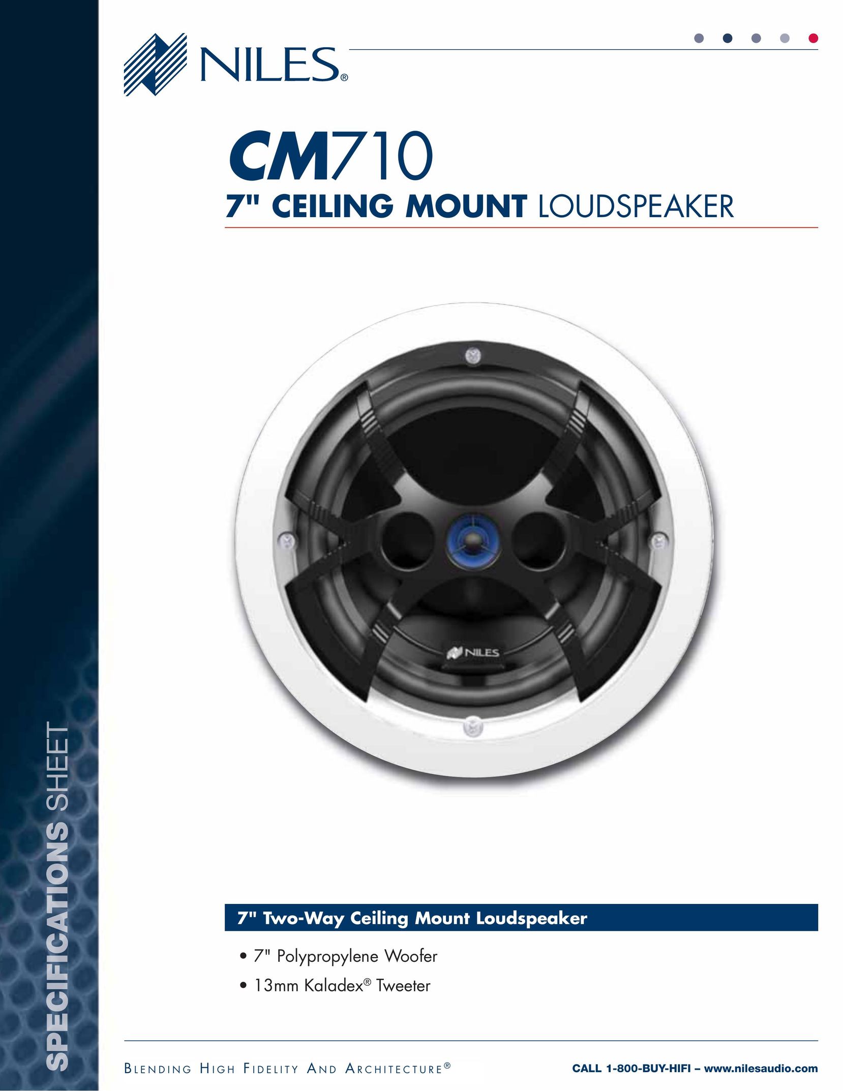 Niles Audio CM710 Speaker User Manual