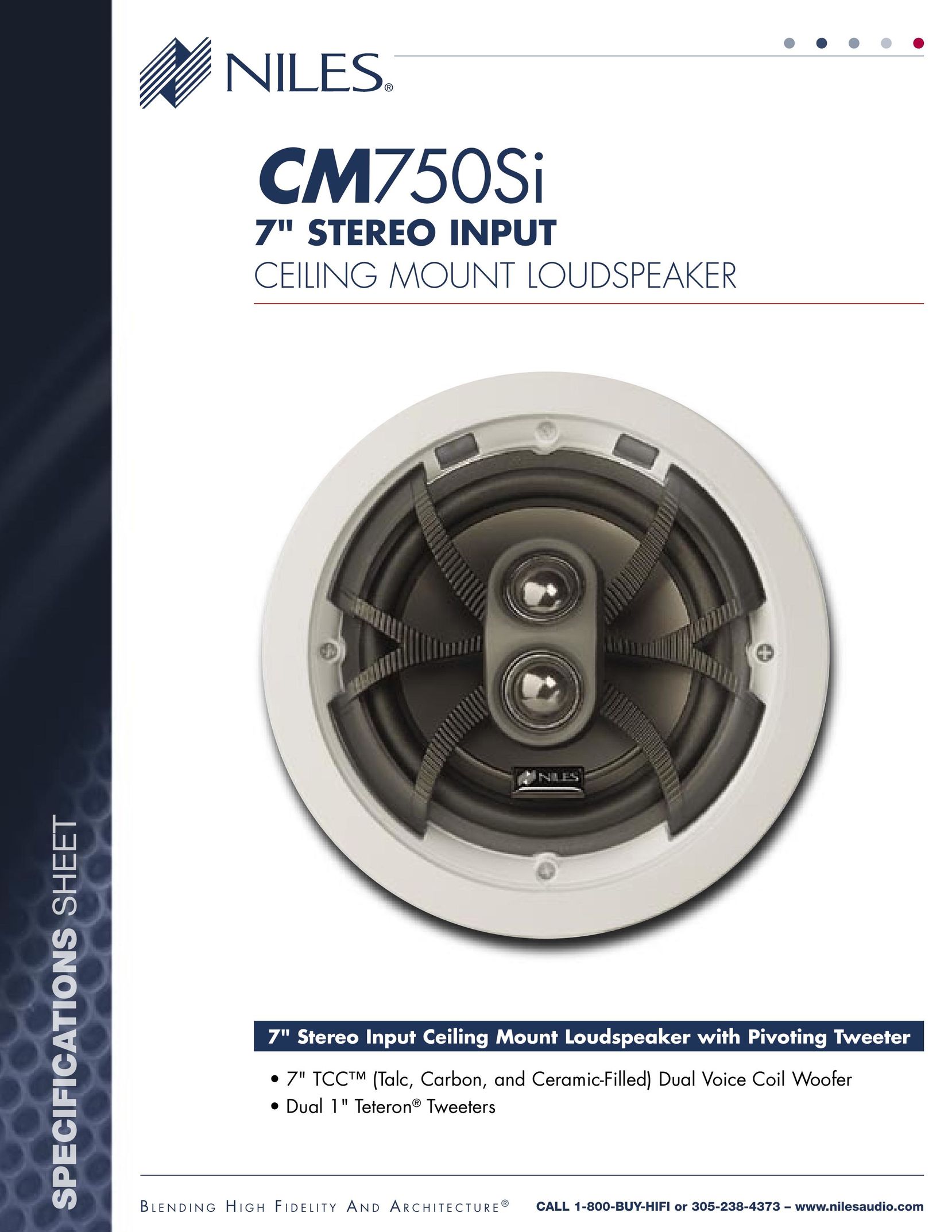 Niles Audio CM750Si Speaker User Manual