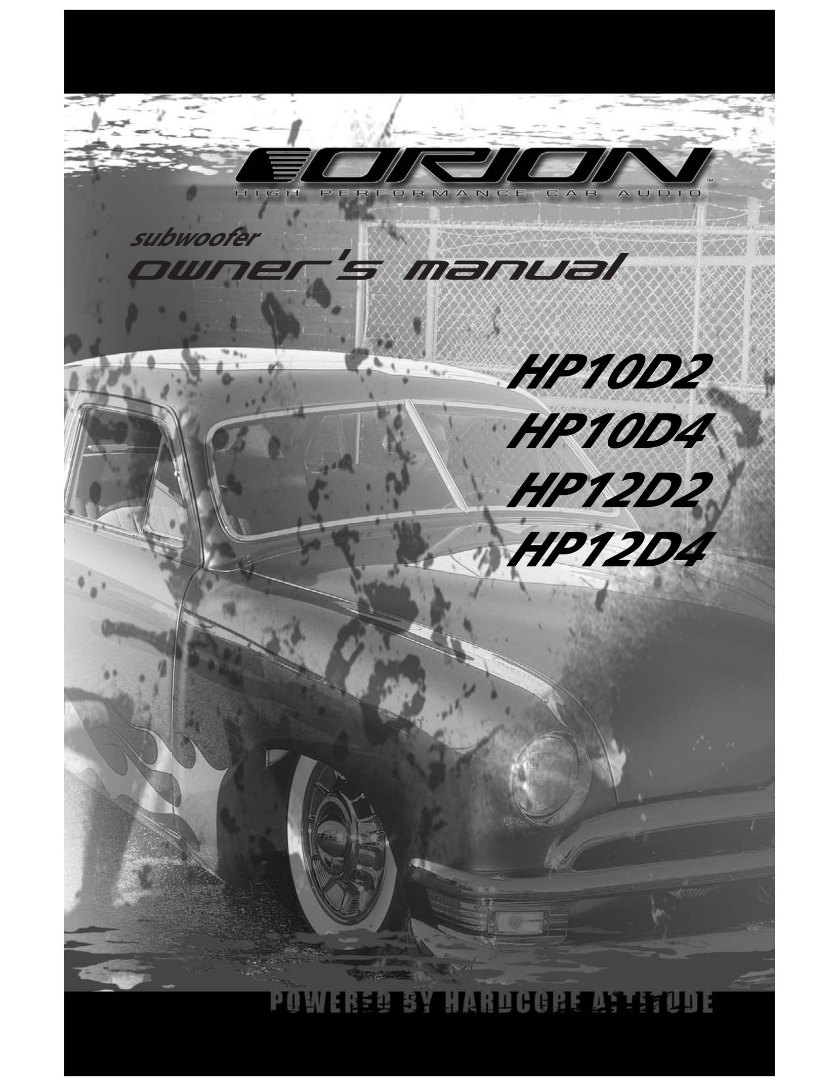 Orion Car Audio HP10D2 Speaker User Manual