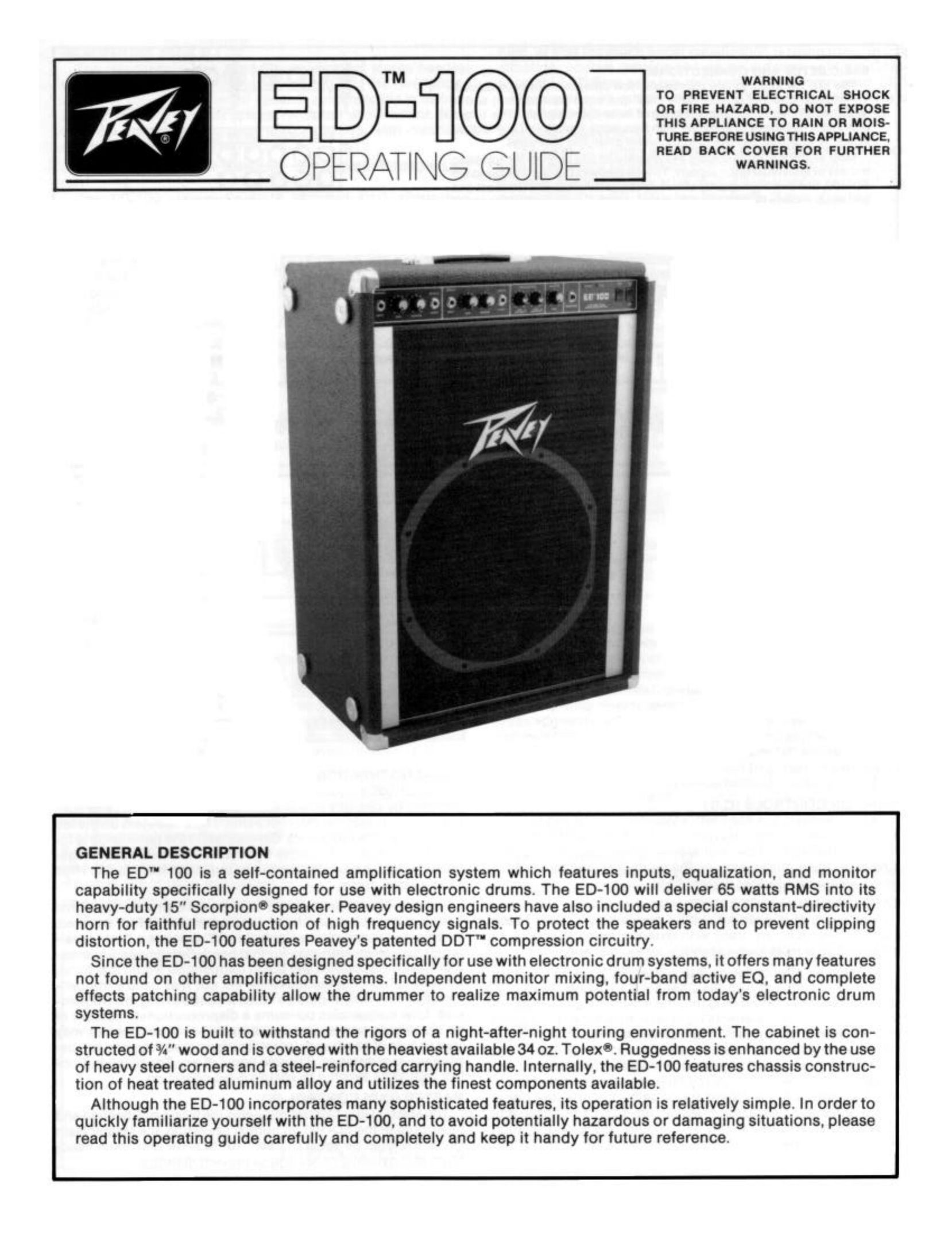 Peavey ED-100 Speaker User Manual