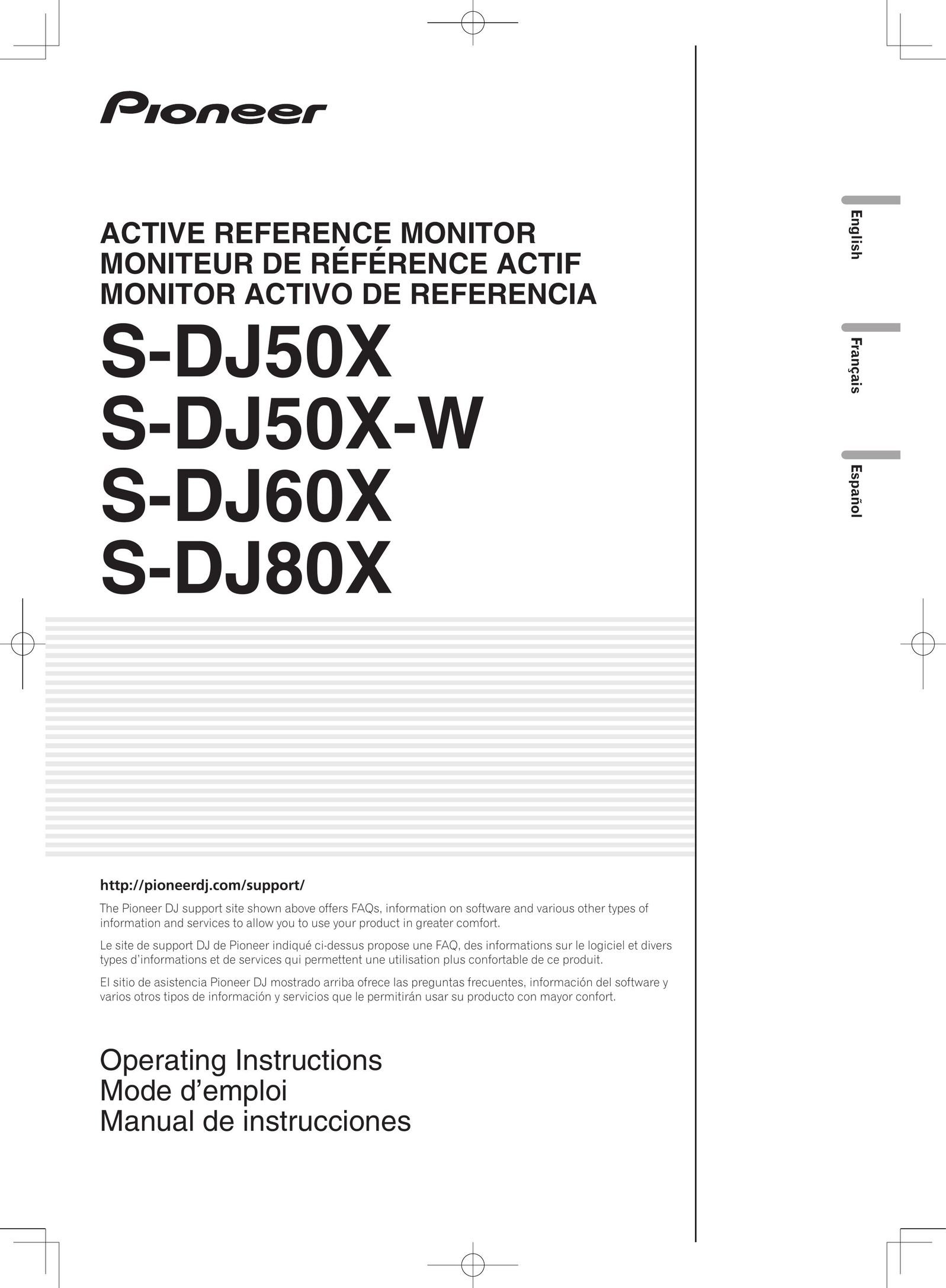 Pioneer Active Refernece Monitor Speaker User Manual